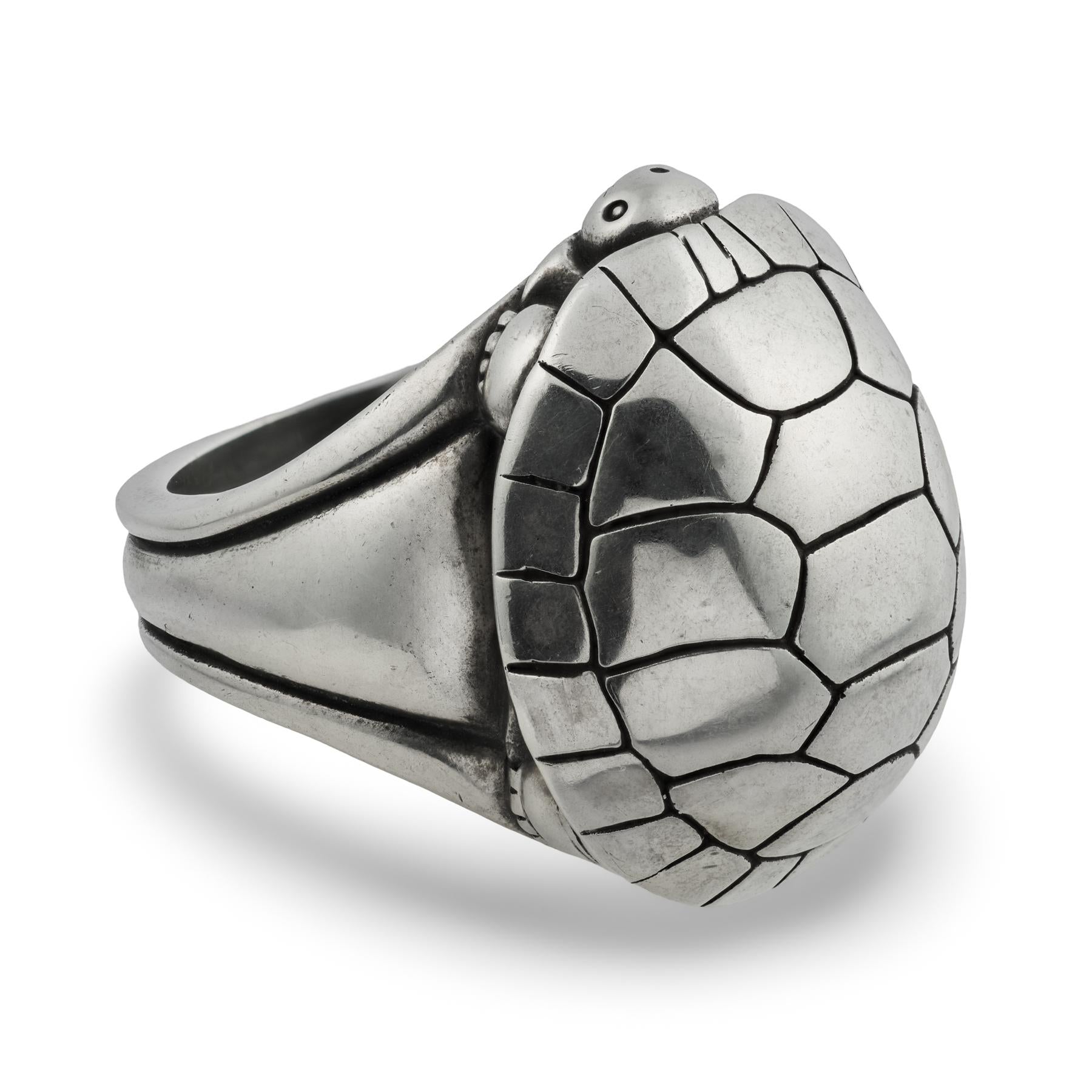 BARRY KIESELSTEIN-CORD Estate Sterling Silver Turtle Ring