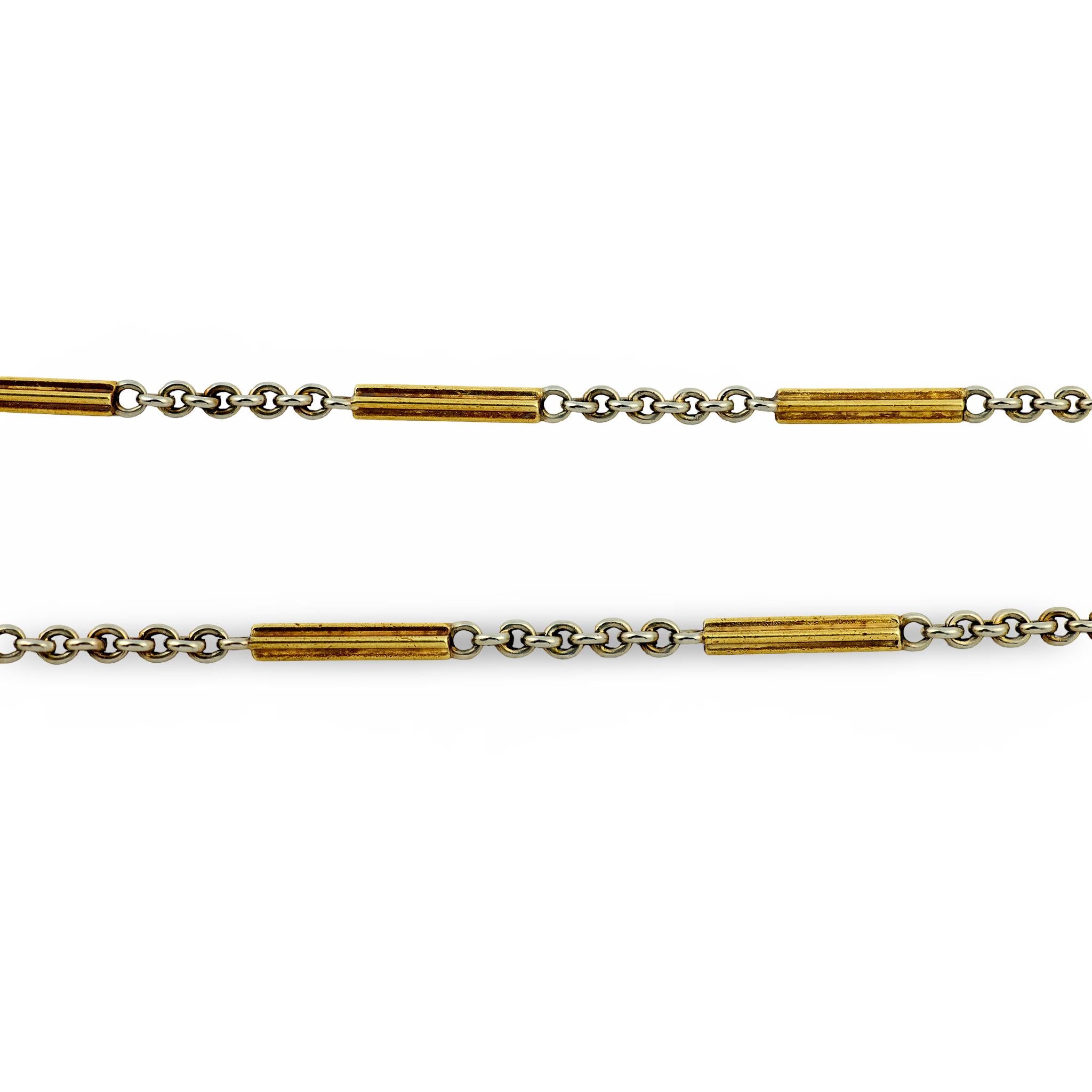 Edwardian 14k Watch Chain Necklace 16"
