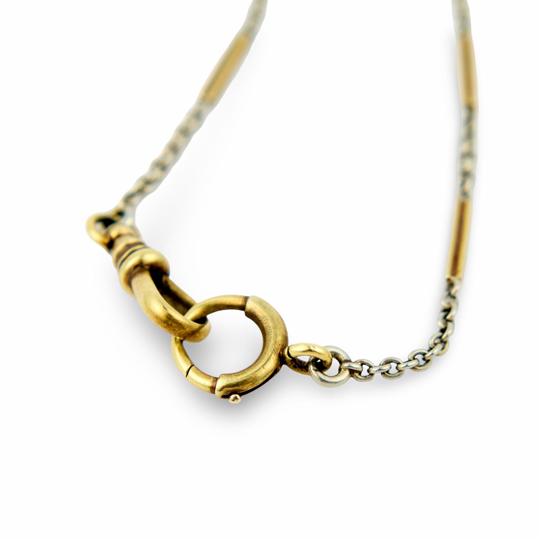 Edwardian 14k Watch Chain Necklace 16"