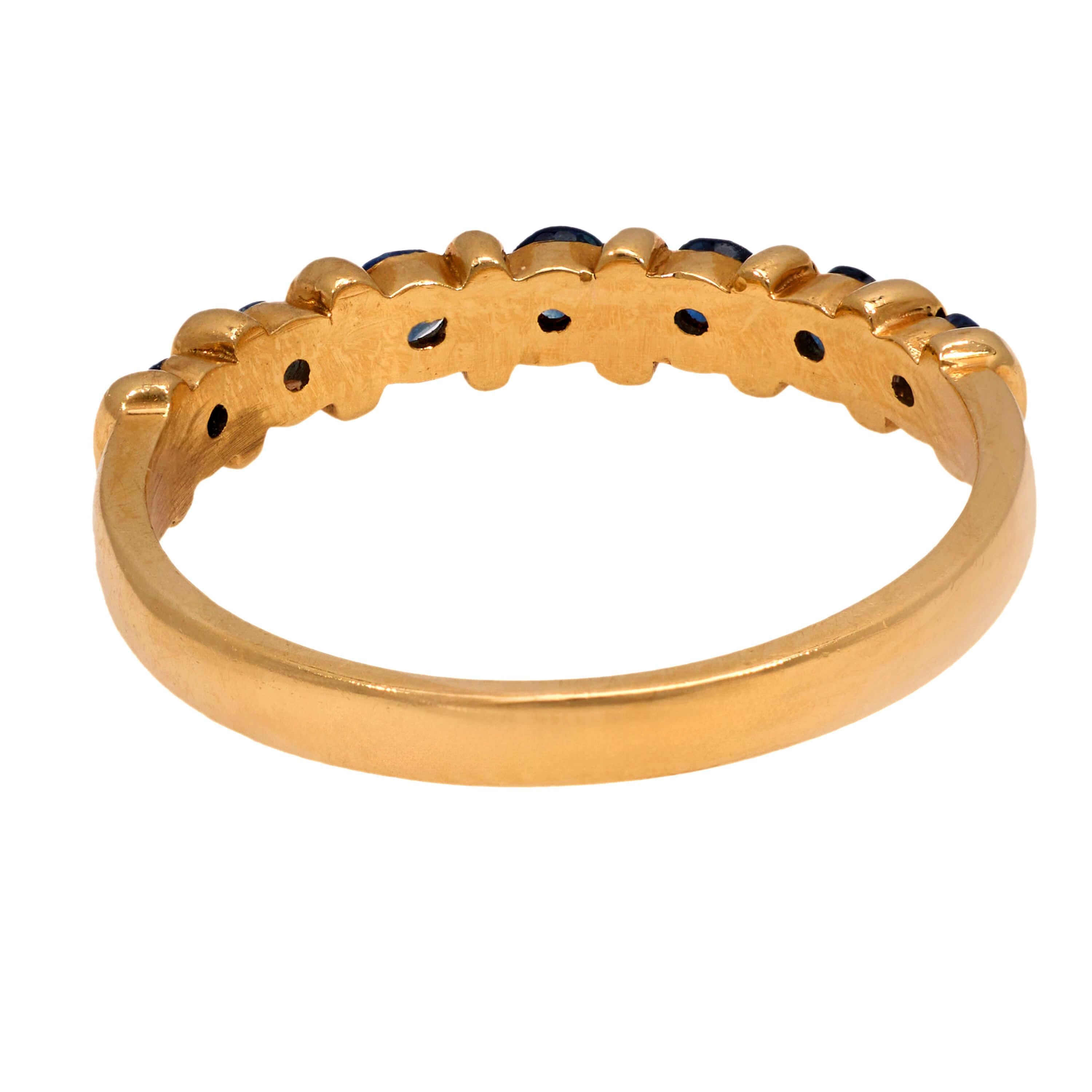 Estate 14k Sapphire Half Band