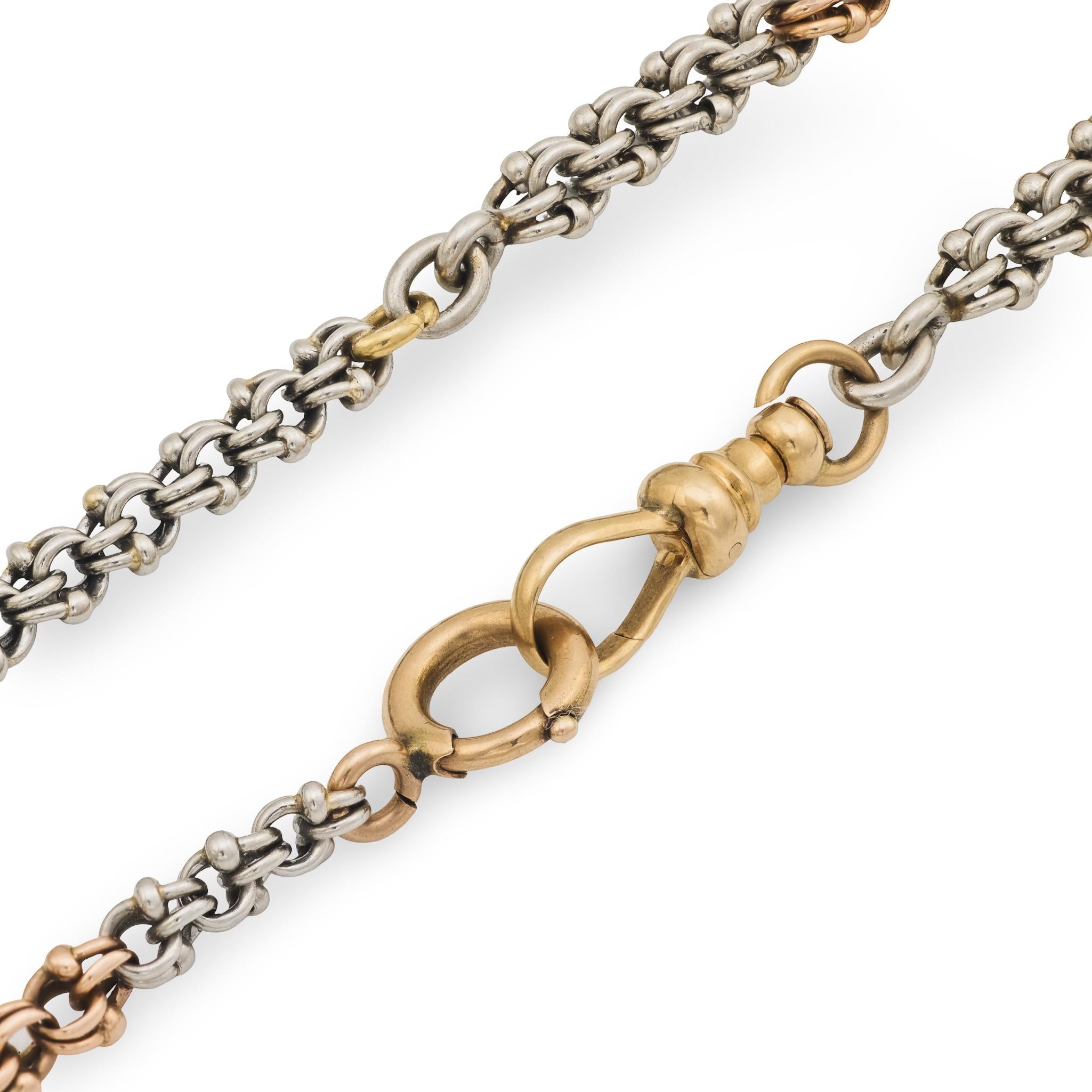 Edwardian 14k & Platinum Chain Necklace