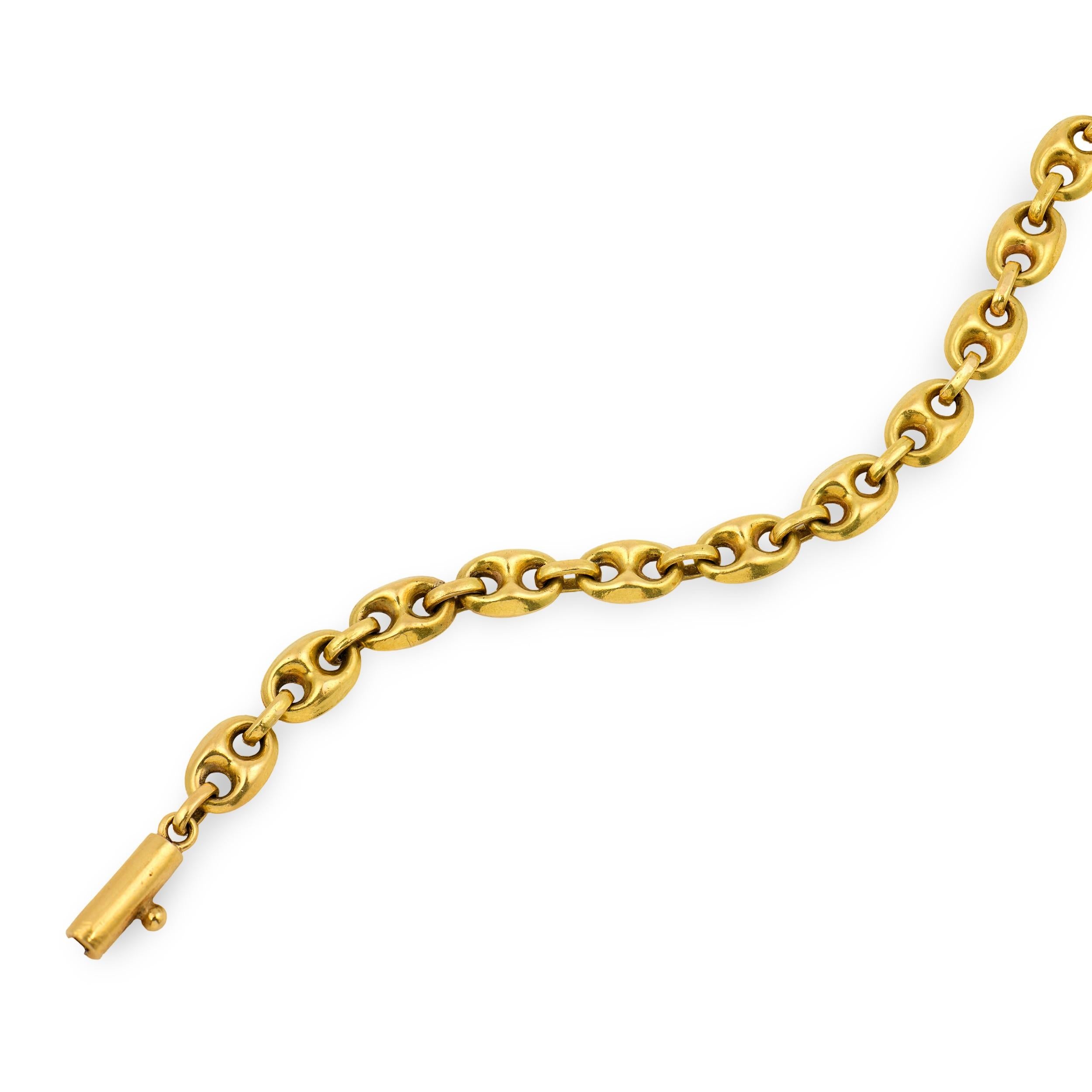 Art Nouveau 18k "Gucci" Link Bracelet