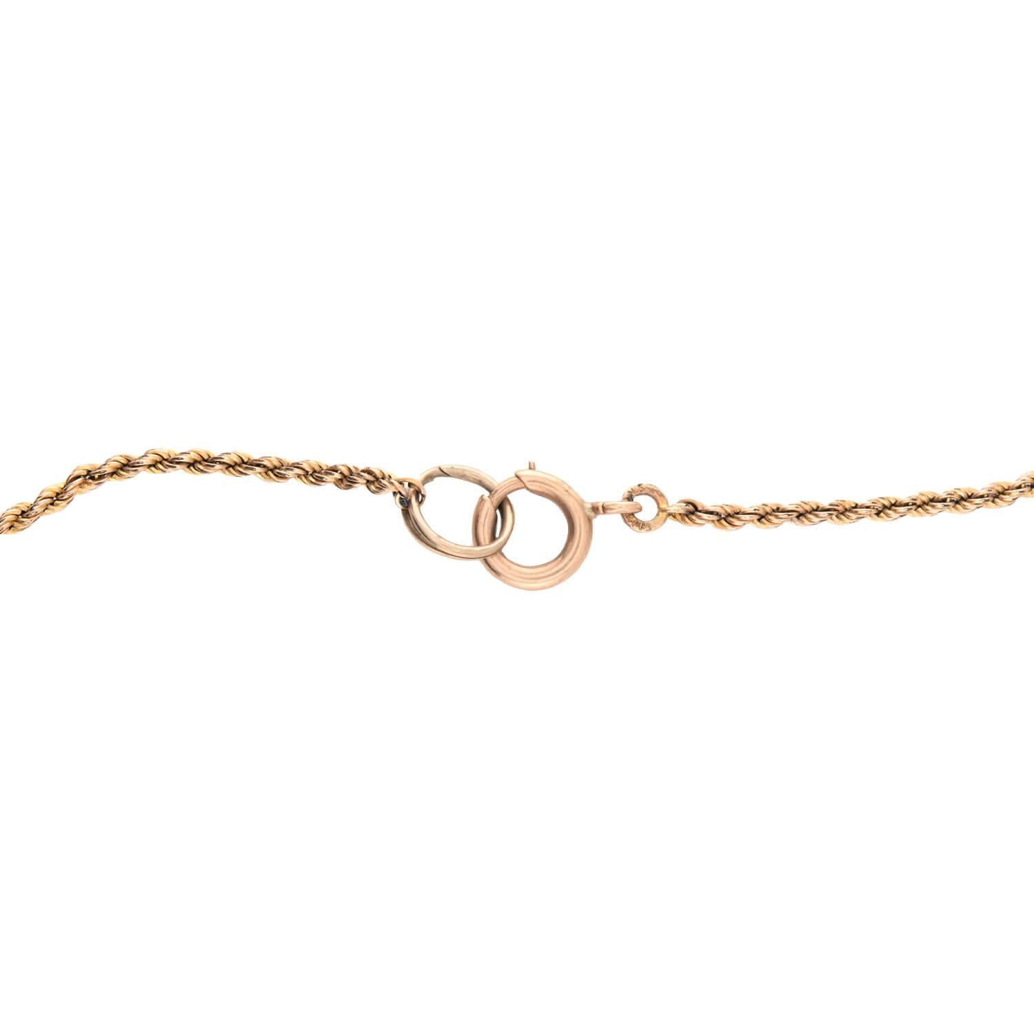 Victorian 18k Diamond Anchor and Trident Necklace