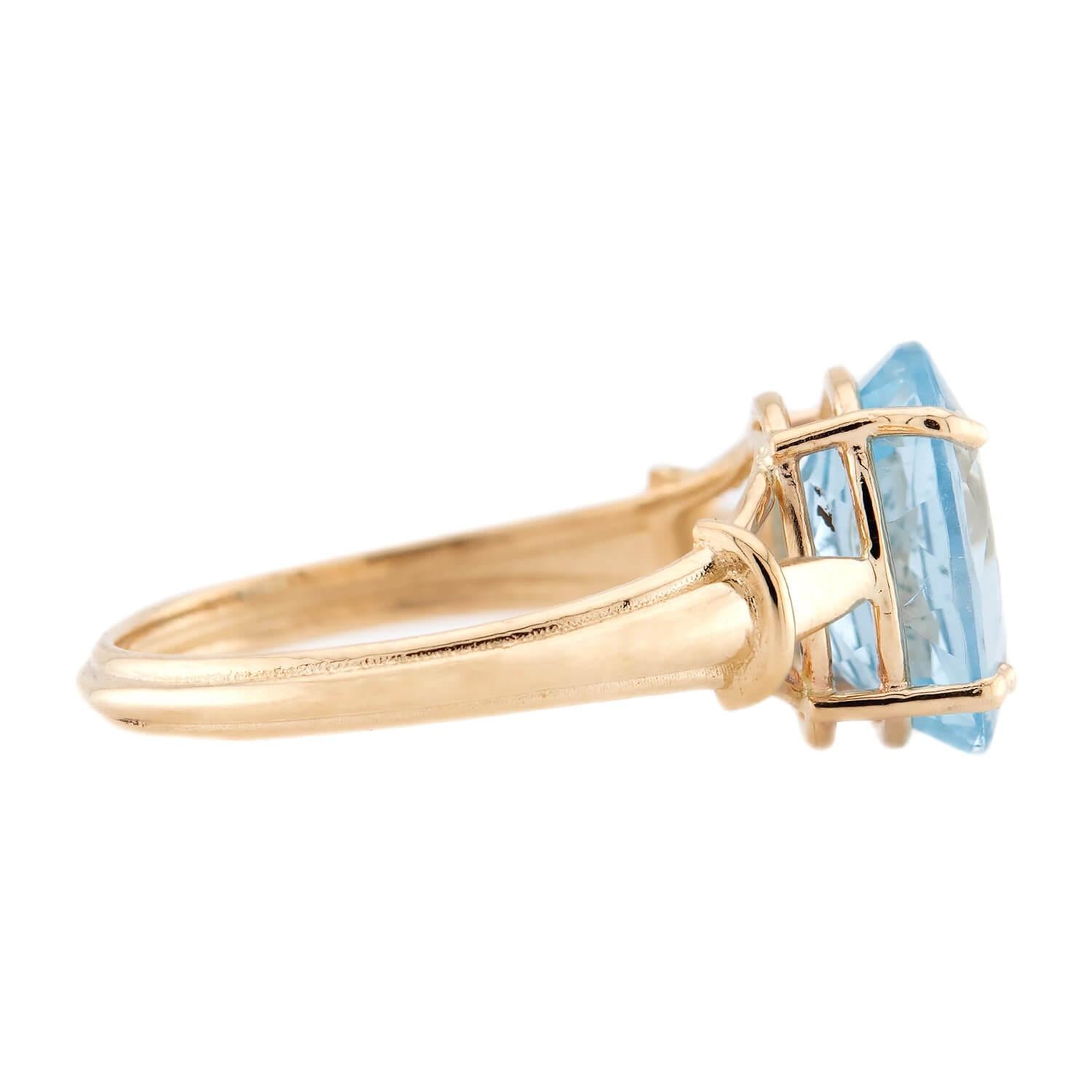 Estate 14k Aqua Ring