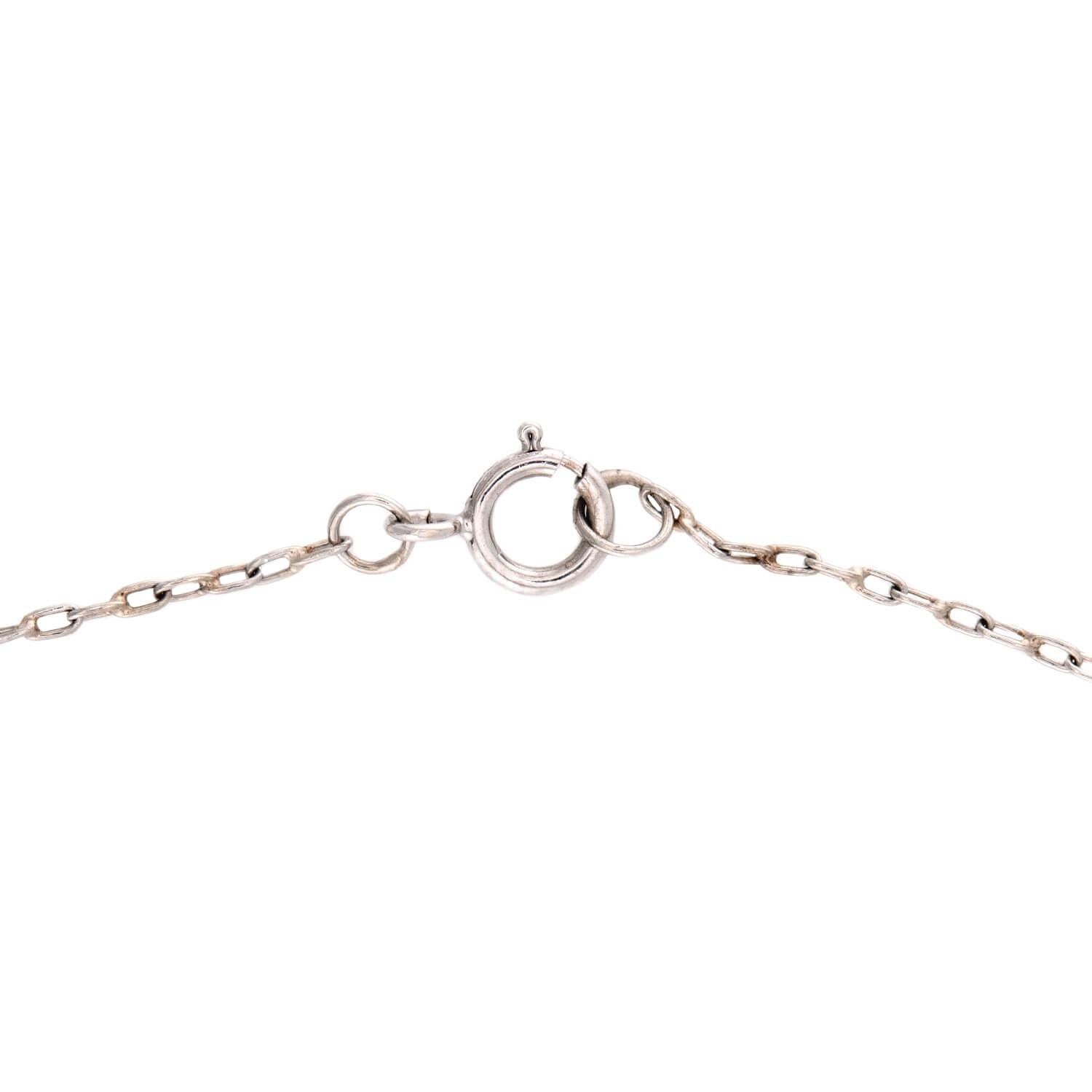 Estate 18k Aqua and Diamond Drop Necklace
