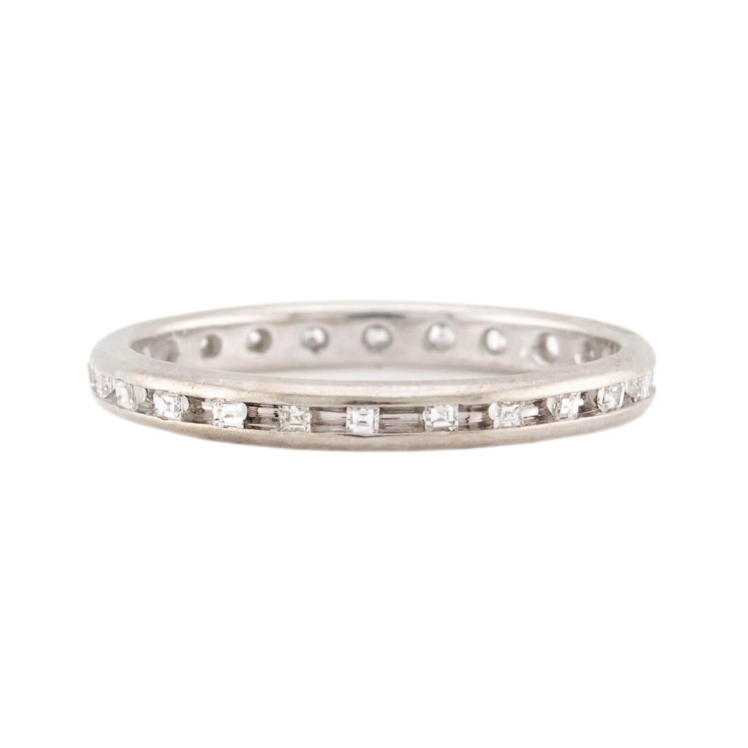 Art Deco Platinum Diamond Eternity Band