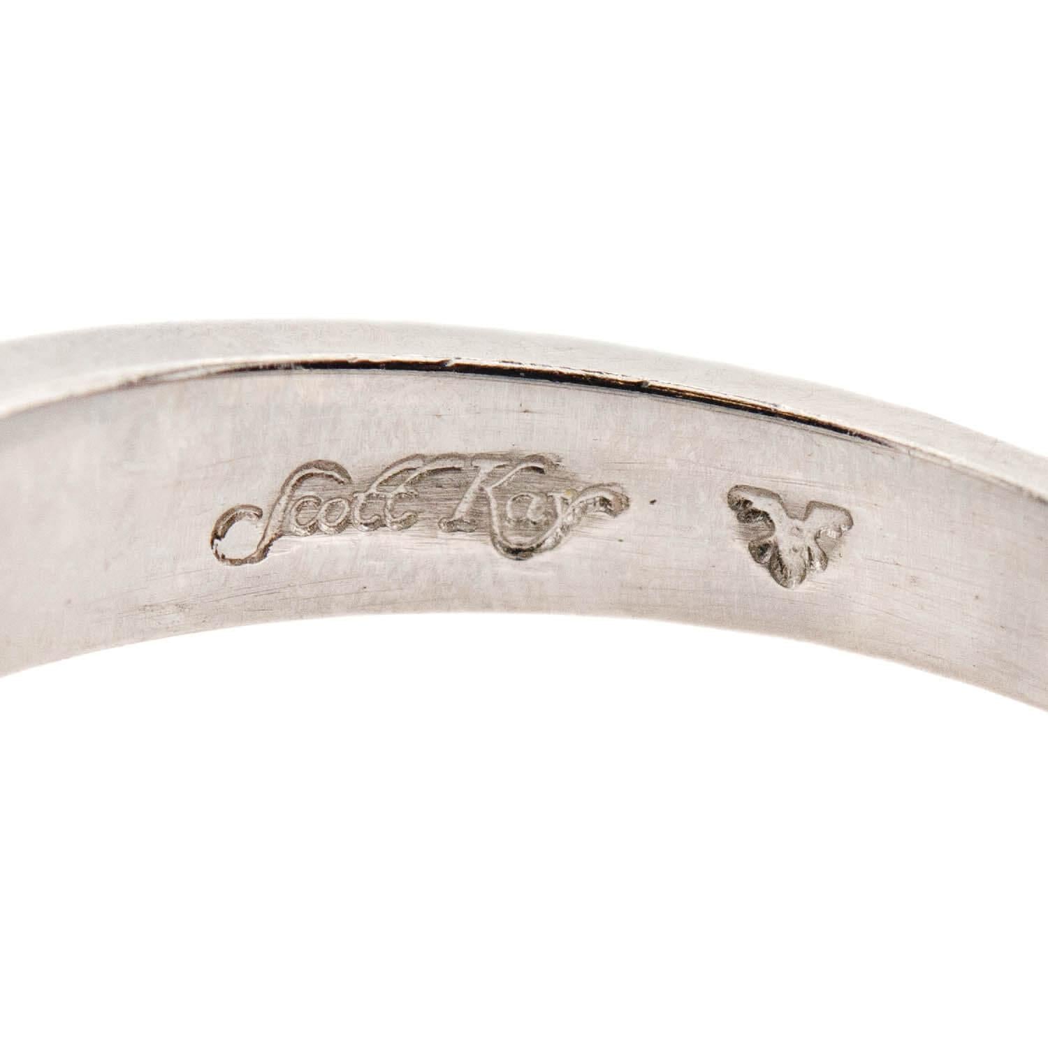 SCOTT KAY Estate Platinum Diamond Half Band