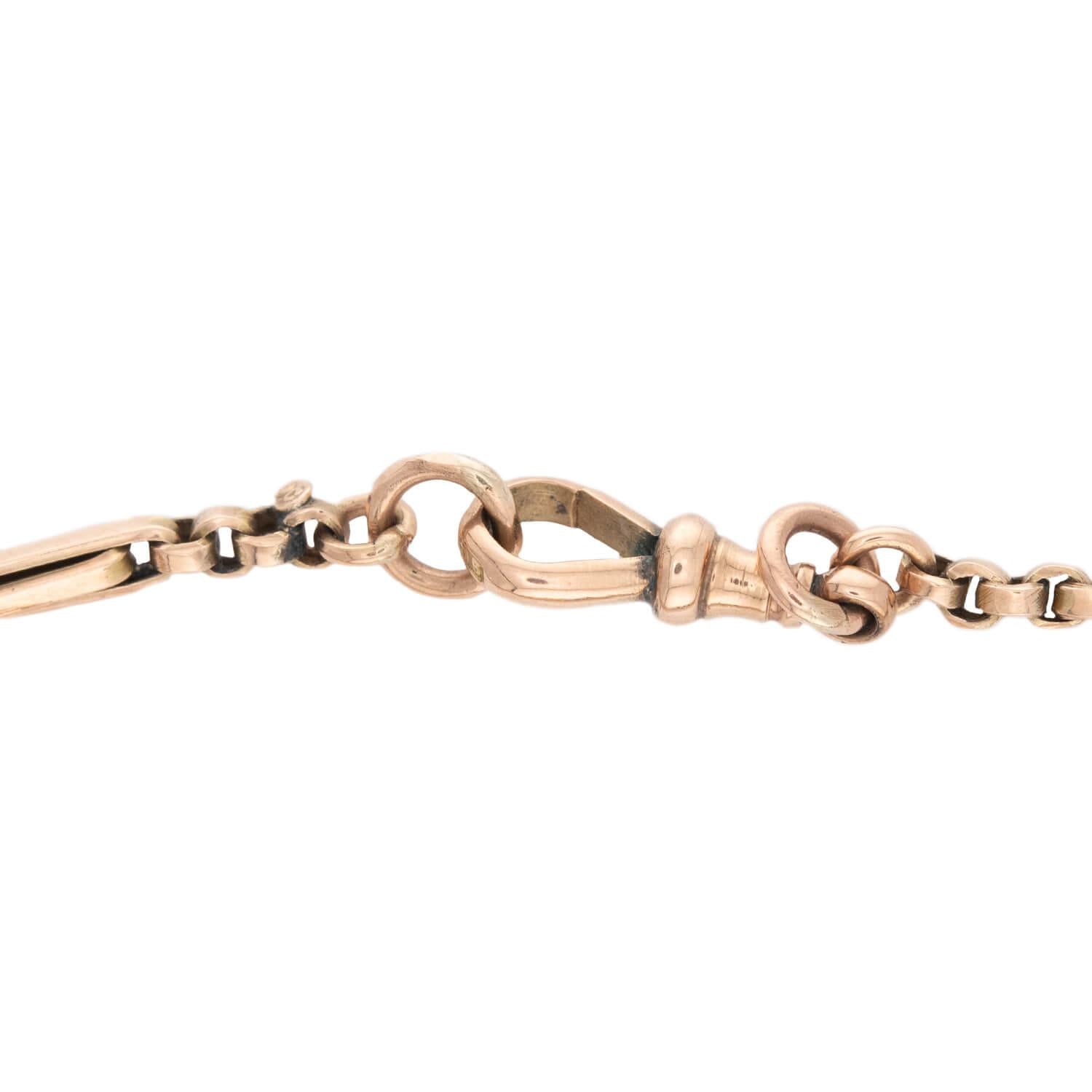 Victorian 9k Watch Chain Necklace 60"