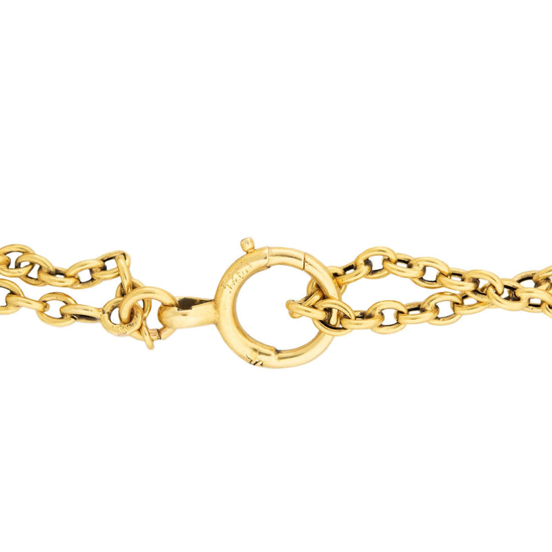 Art Nouveau 18k Gold Cable Chain 62"