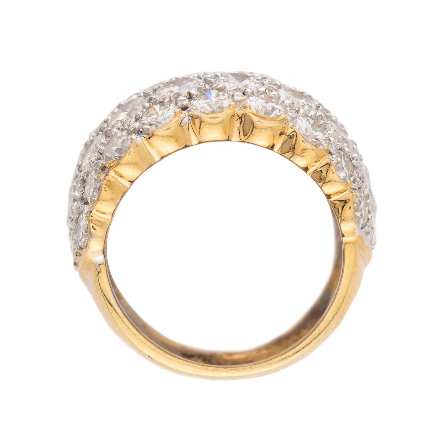 Estate 18k 7.50ctw Huge Diamond Cigar Band