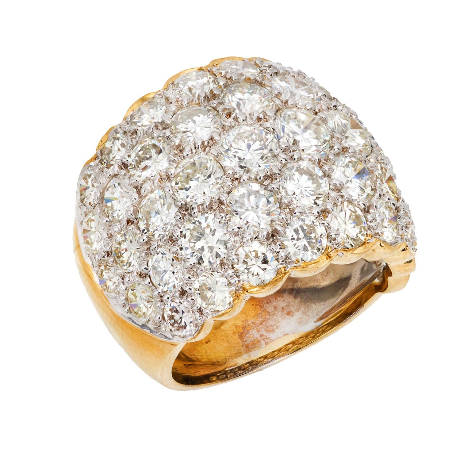 Estate 18k Diamond Cigar Band