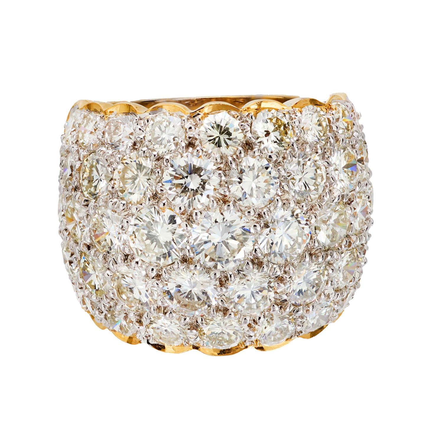 Estate 18k Diamond Cigar Band