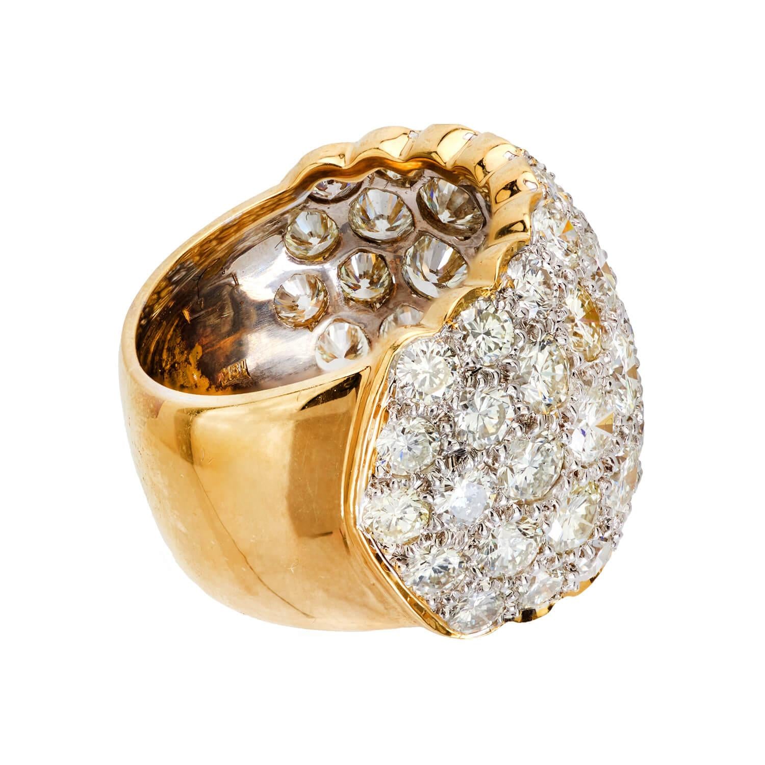 Estate 18k Diamond Cigar Band