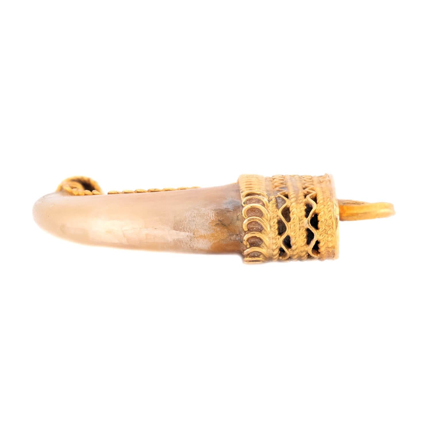 Victorian 18k Tiger Claw Pendant