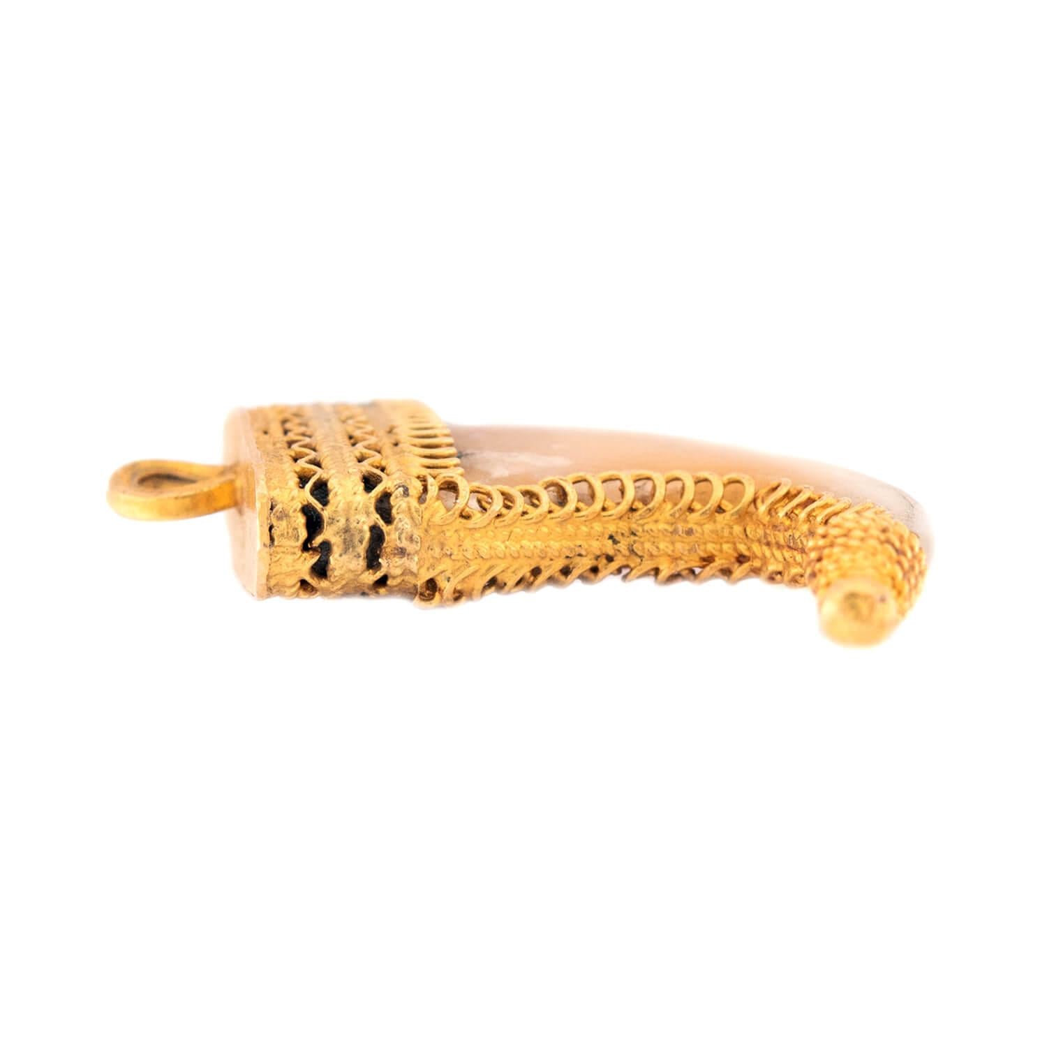 Victorian 18k Tiger Claw Pendant