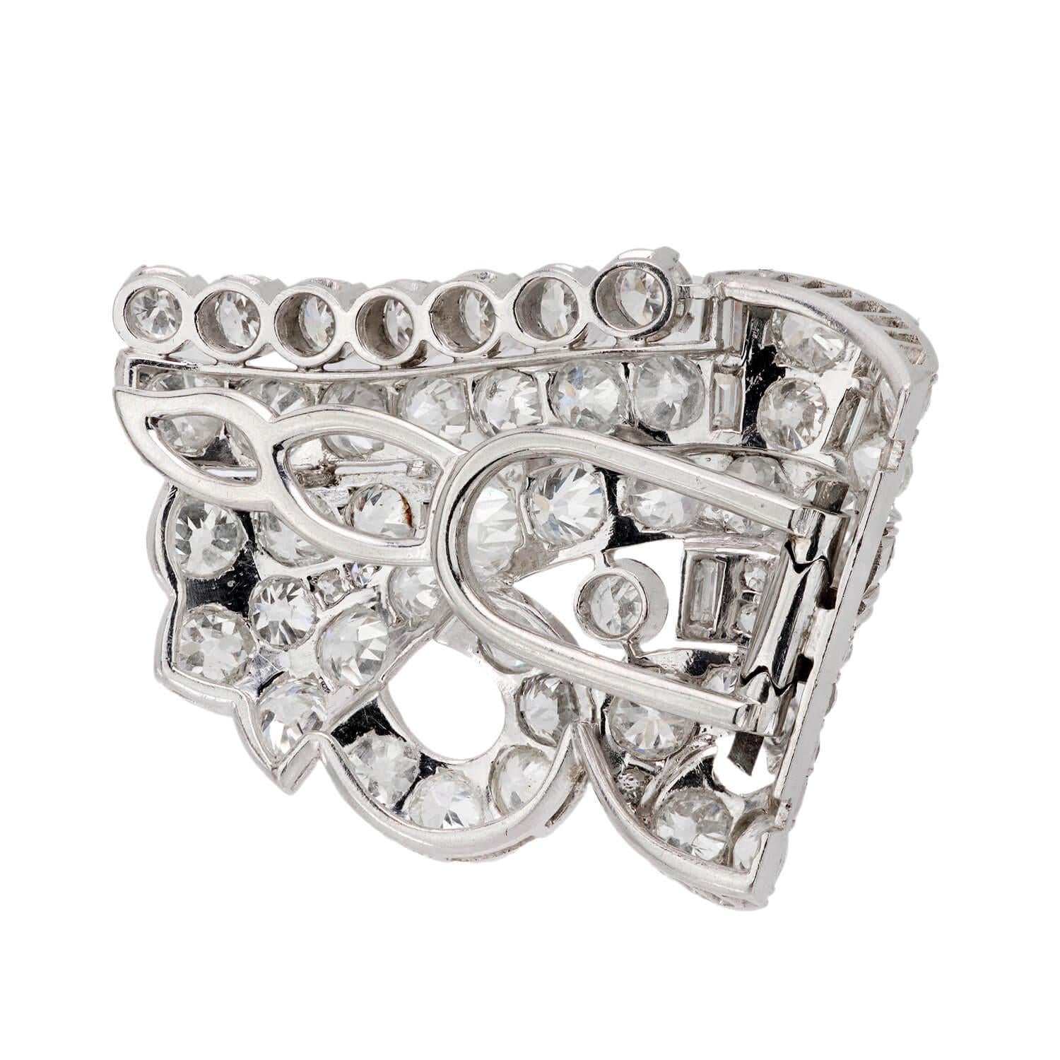 Edwardian Platinum Diamond Fur Clip