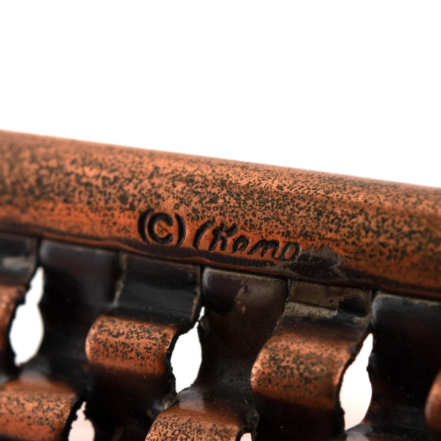 RENOIR Vintage Copper Basket Weave Cuff Bracelet