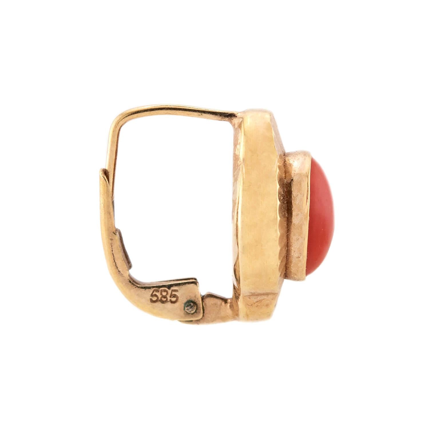 Vintage 14k Coral Earrings