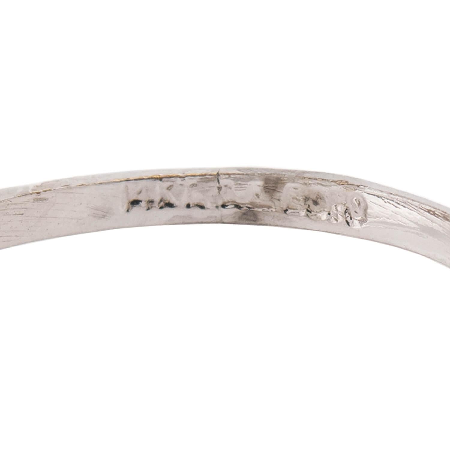 Art Deco 14k GIA Diamond Engagement Ring .73ct