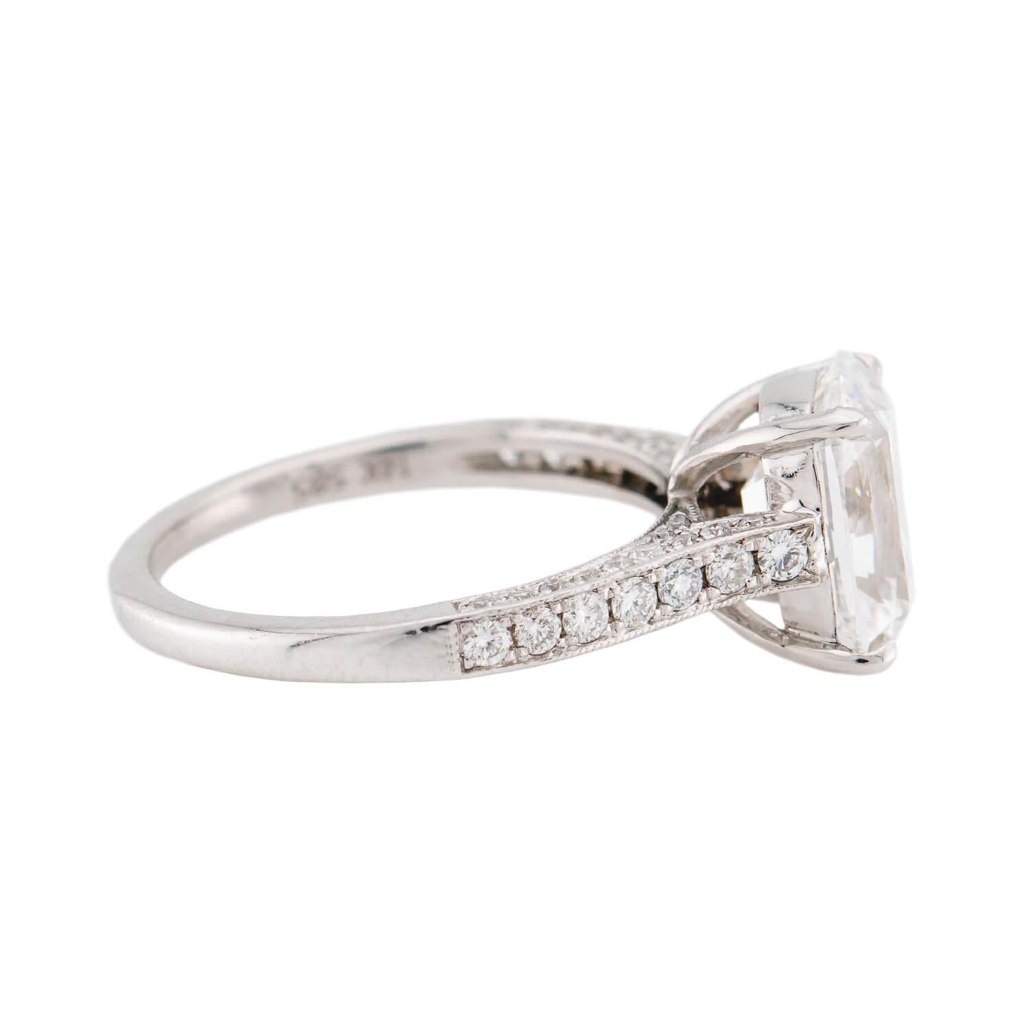Estate 14k Lab. Diamond Engagement Ring 3.70ct