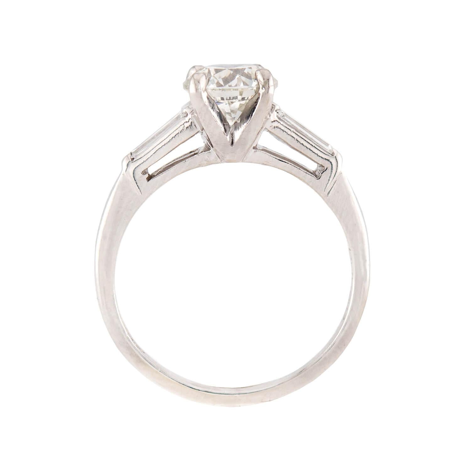 MARCUS & CO. Retro Platinum Diamond Engagement Ring 1.01ct