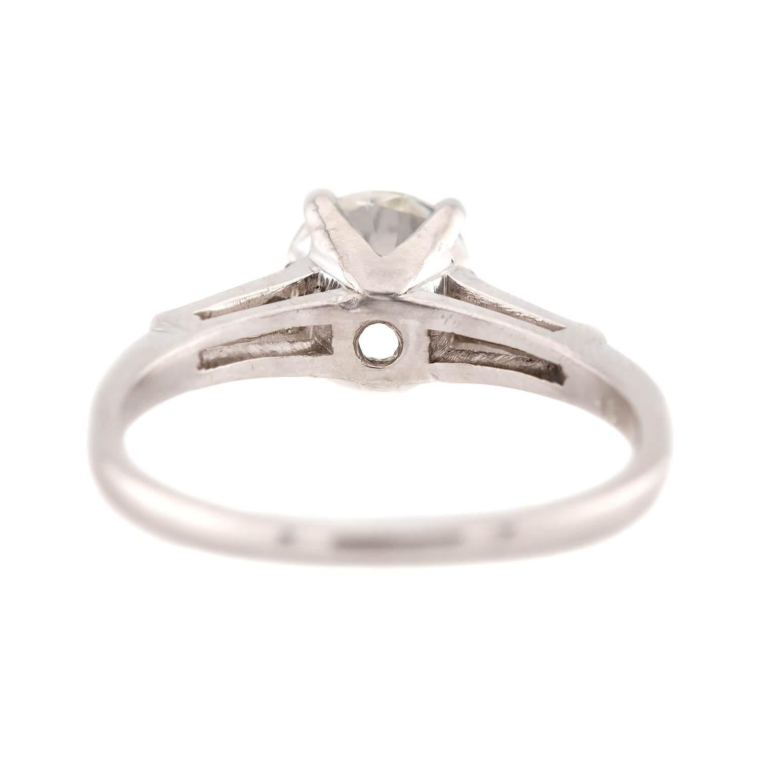 MARCUS & CO. Retro Platinum Diamond Engagement Ring 1.01ct