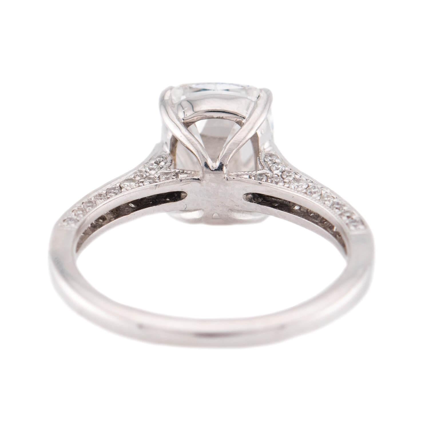Estate 14k Lab. Diamond Engagement Ring 3.70ct