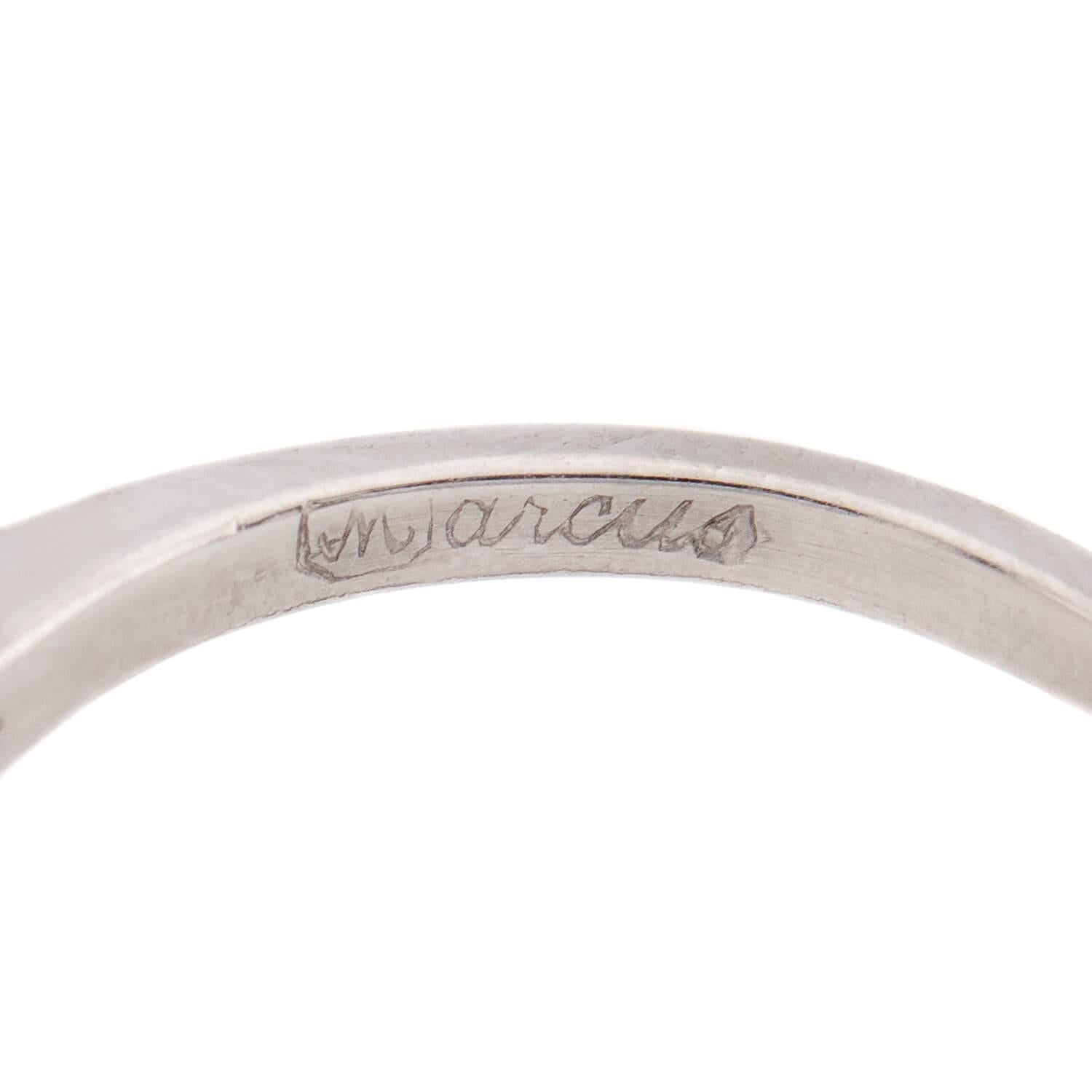 MARCUS & CO. Retro Platinum Diamond Engagement Ring 1.01ct