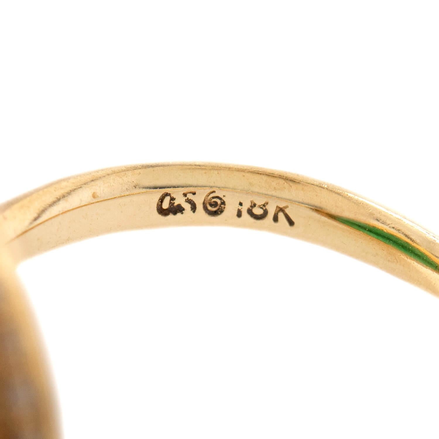 Estate 18k Emerald and Diamond Halo Ring