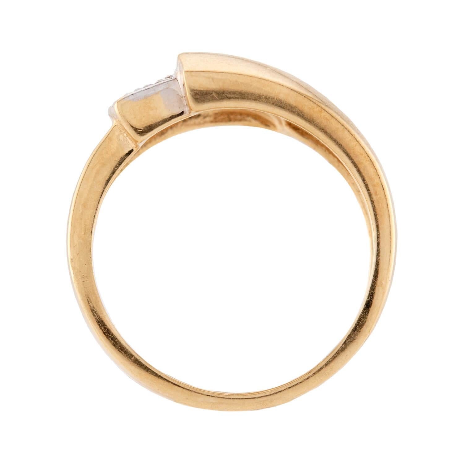 Vintage Italian 18k Diamond Half Band