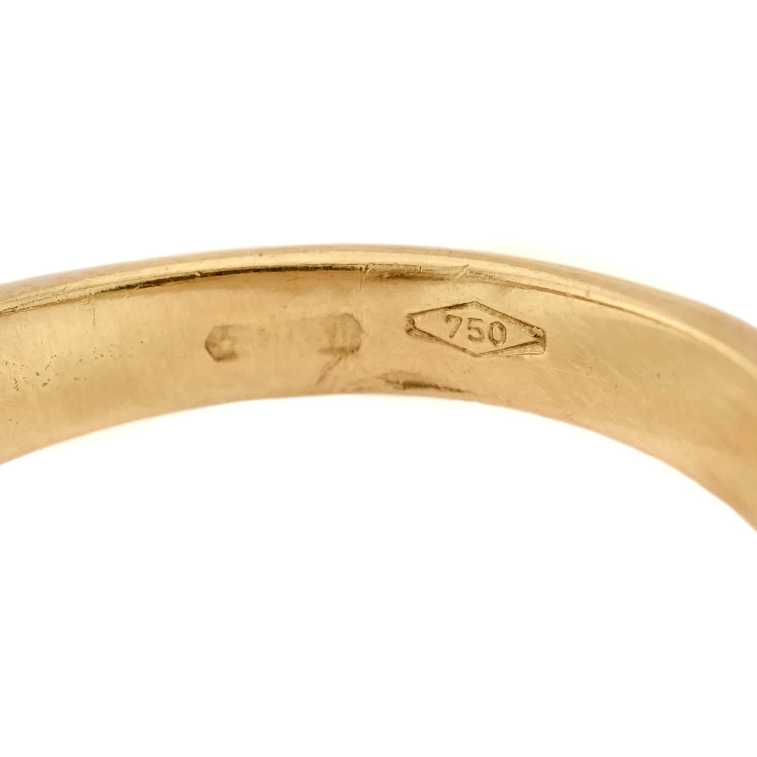 Vintage Italian 18k Diamond Half Band