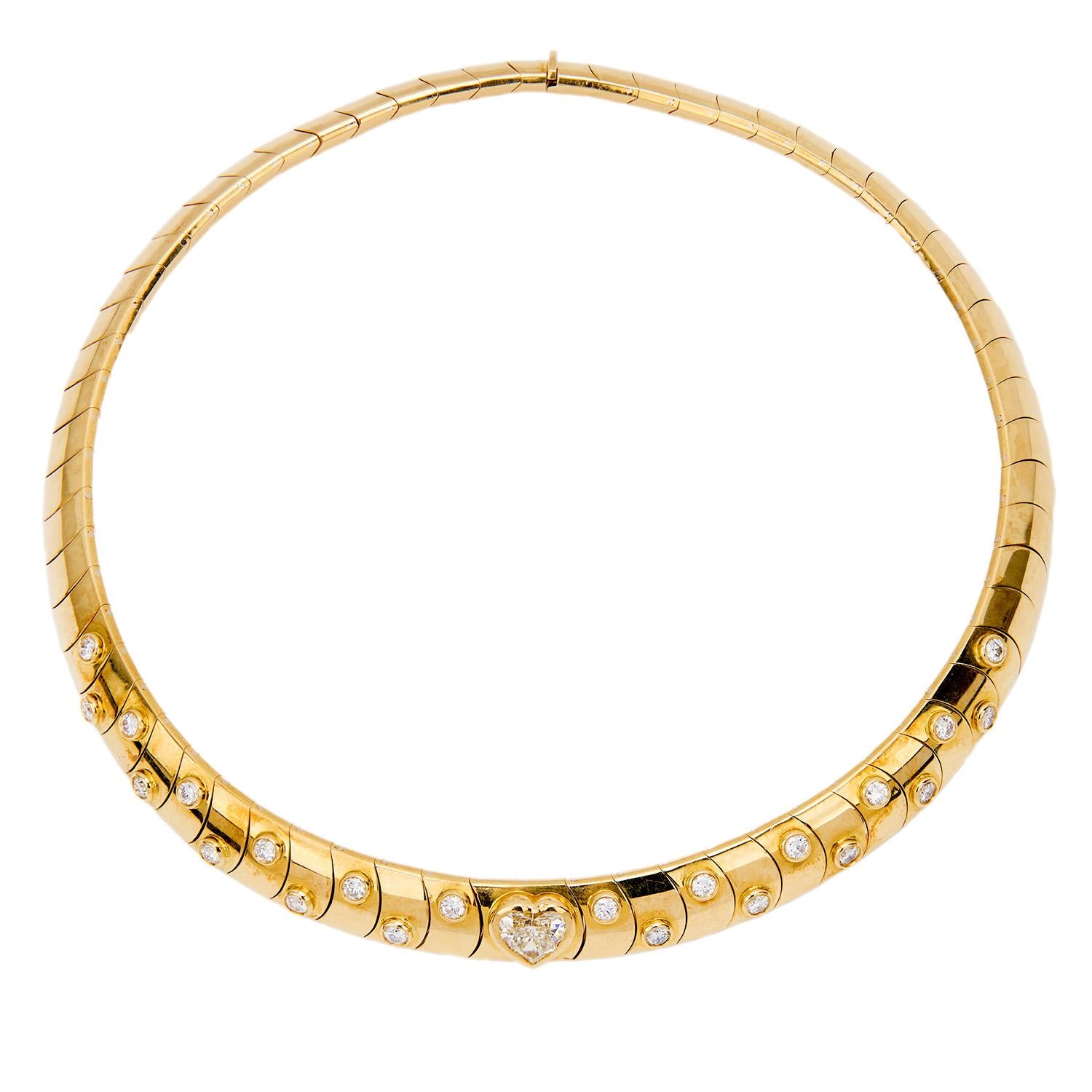 Vintage 18k Diamond Collar Necklace