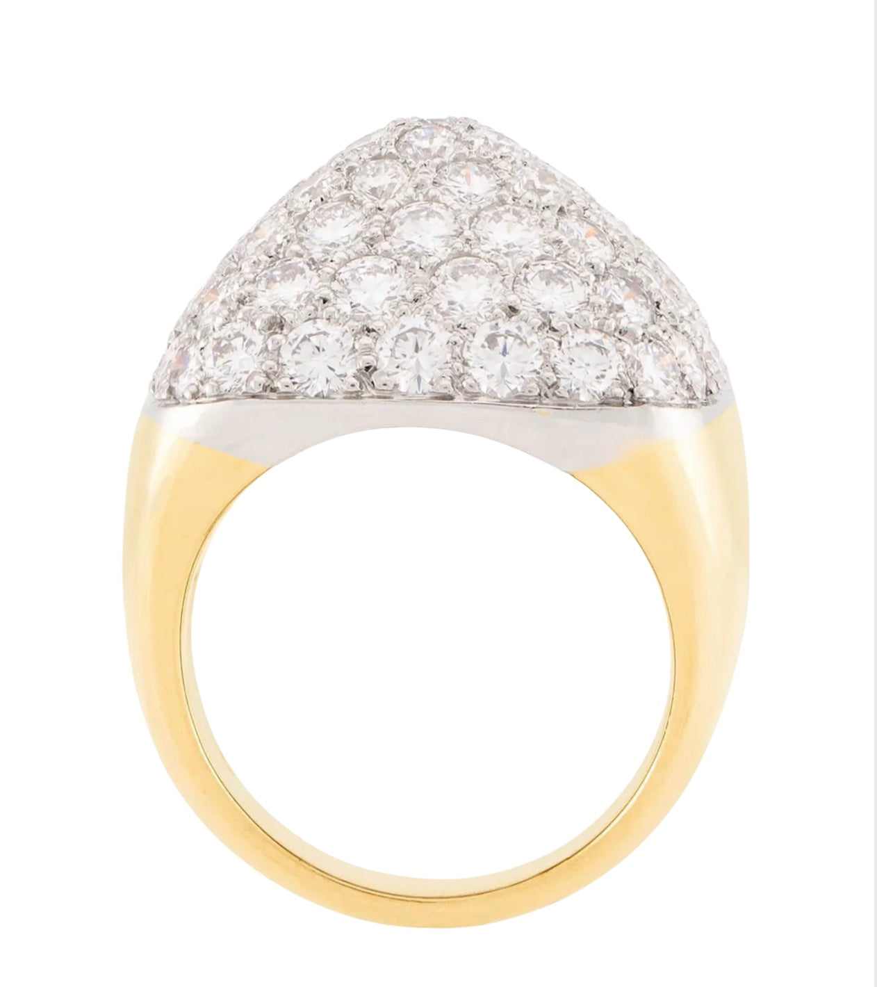 Estate 18k Diamond Pyramid Ring