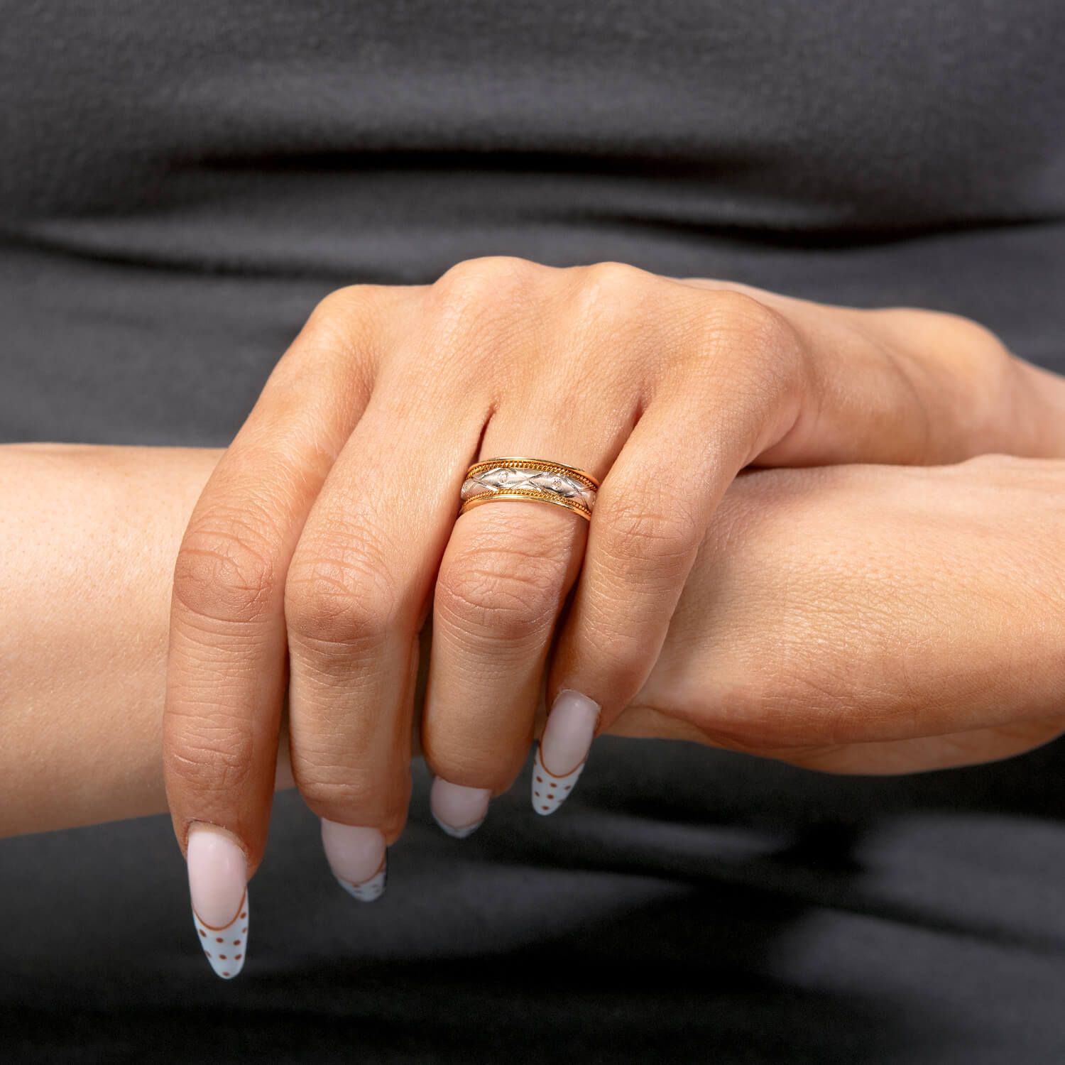 AYDIN Estate 18k/Platinum Diamond Band