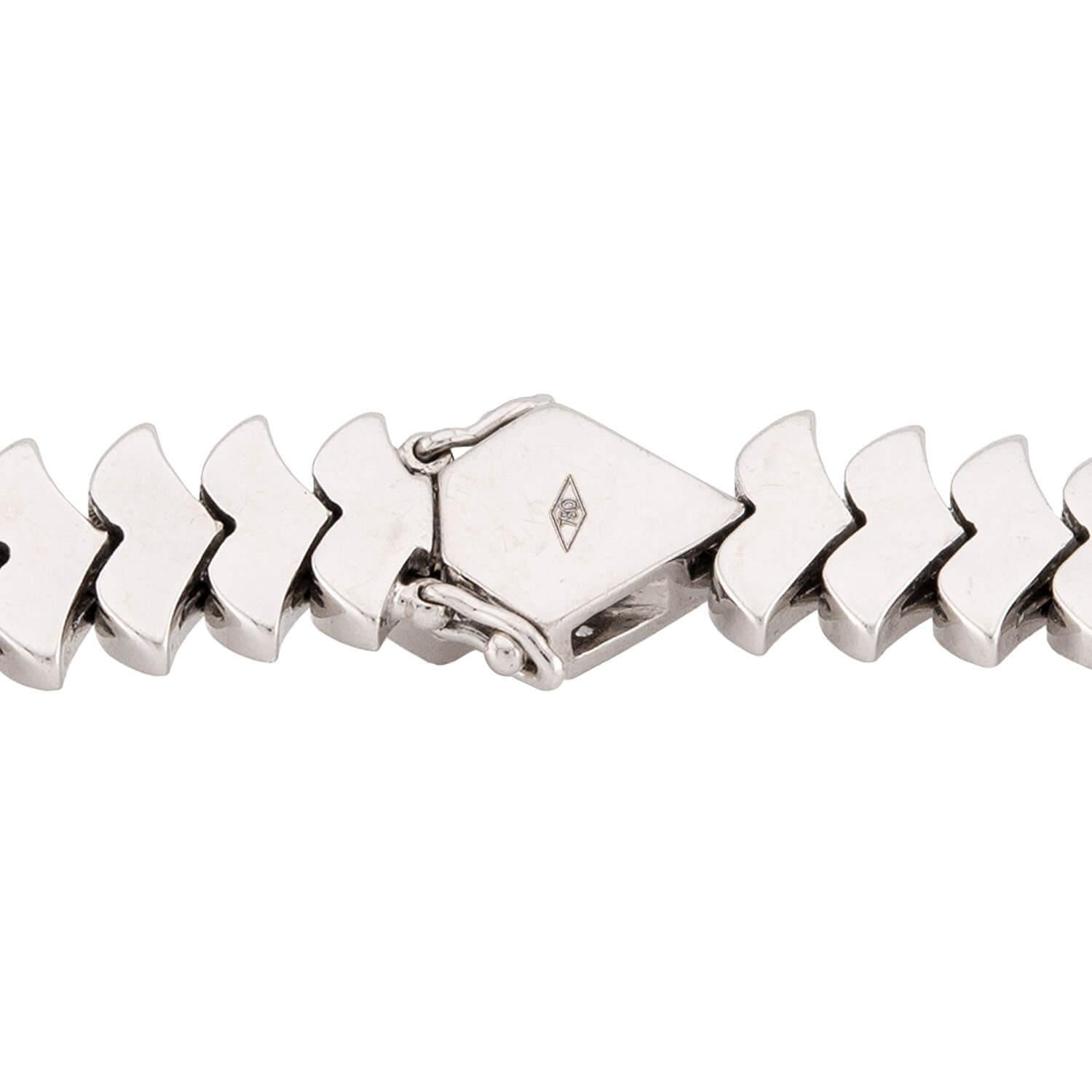 Estate 18k Diamond Twist Necklace