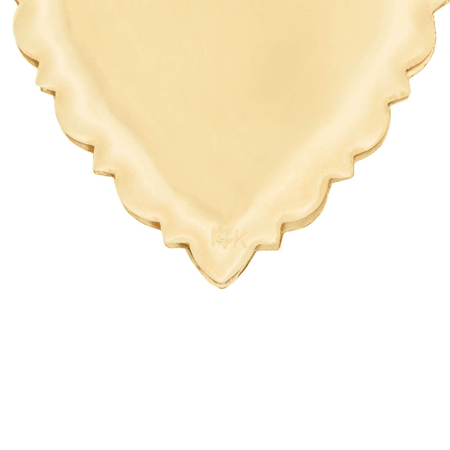 Vintage 14k Diamond and Pearl Flower Basket Heart Pendant