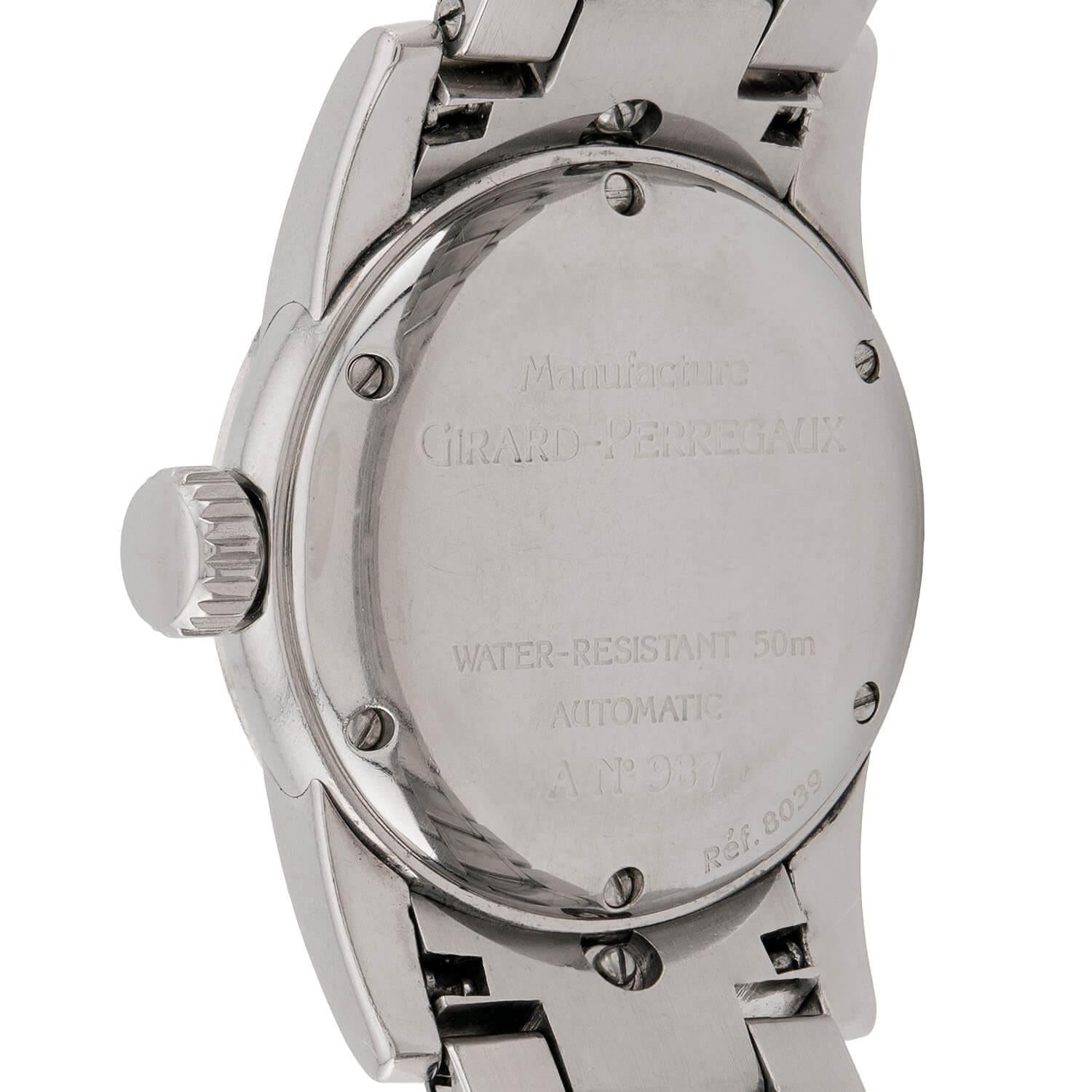 GIRARD-PERREGAUX Estate Stainless Steel Diamond Women's Wristwatch