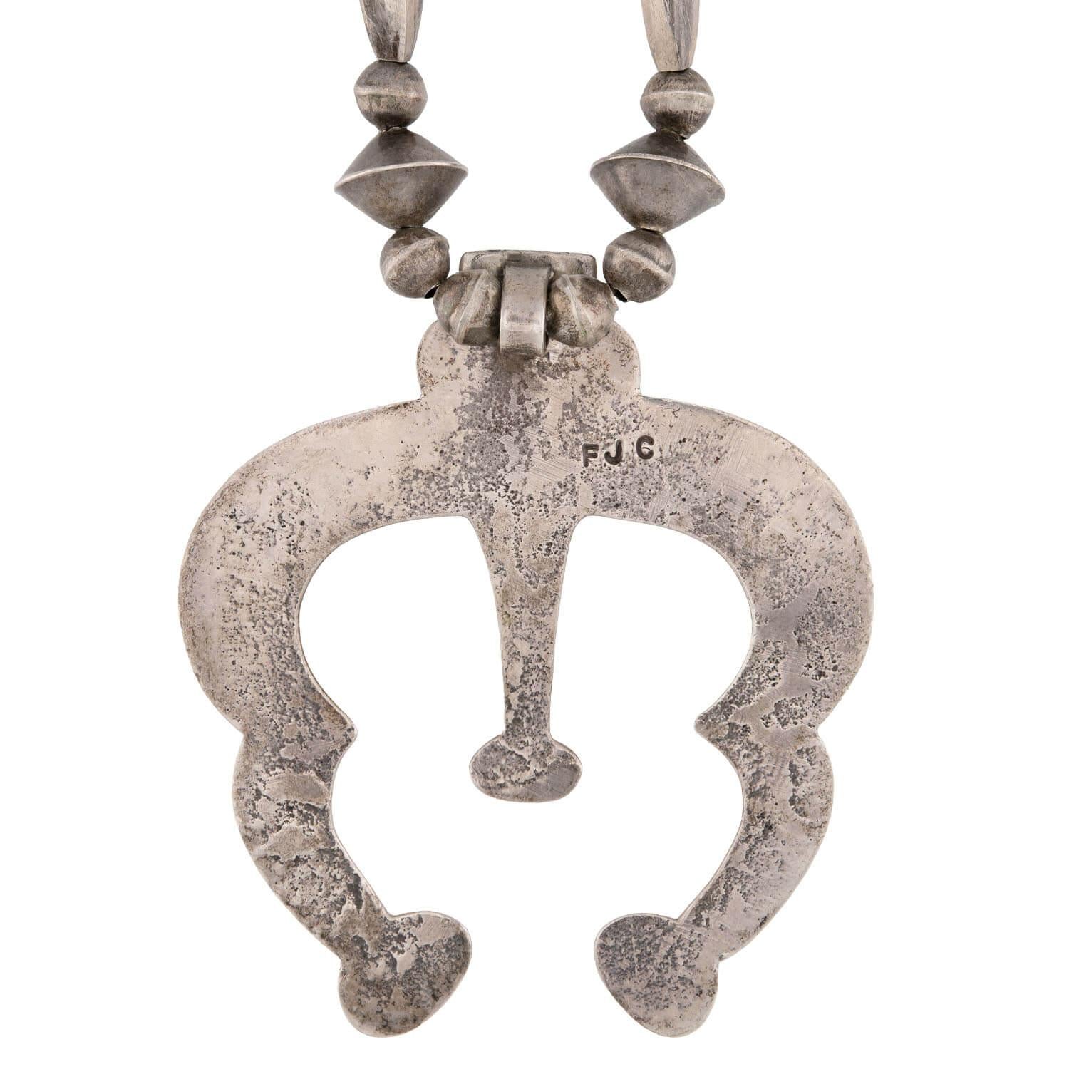 Vintage Native American Sterling Silver Statement Necklace