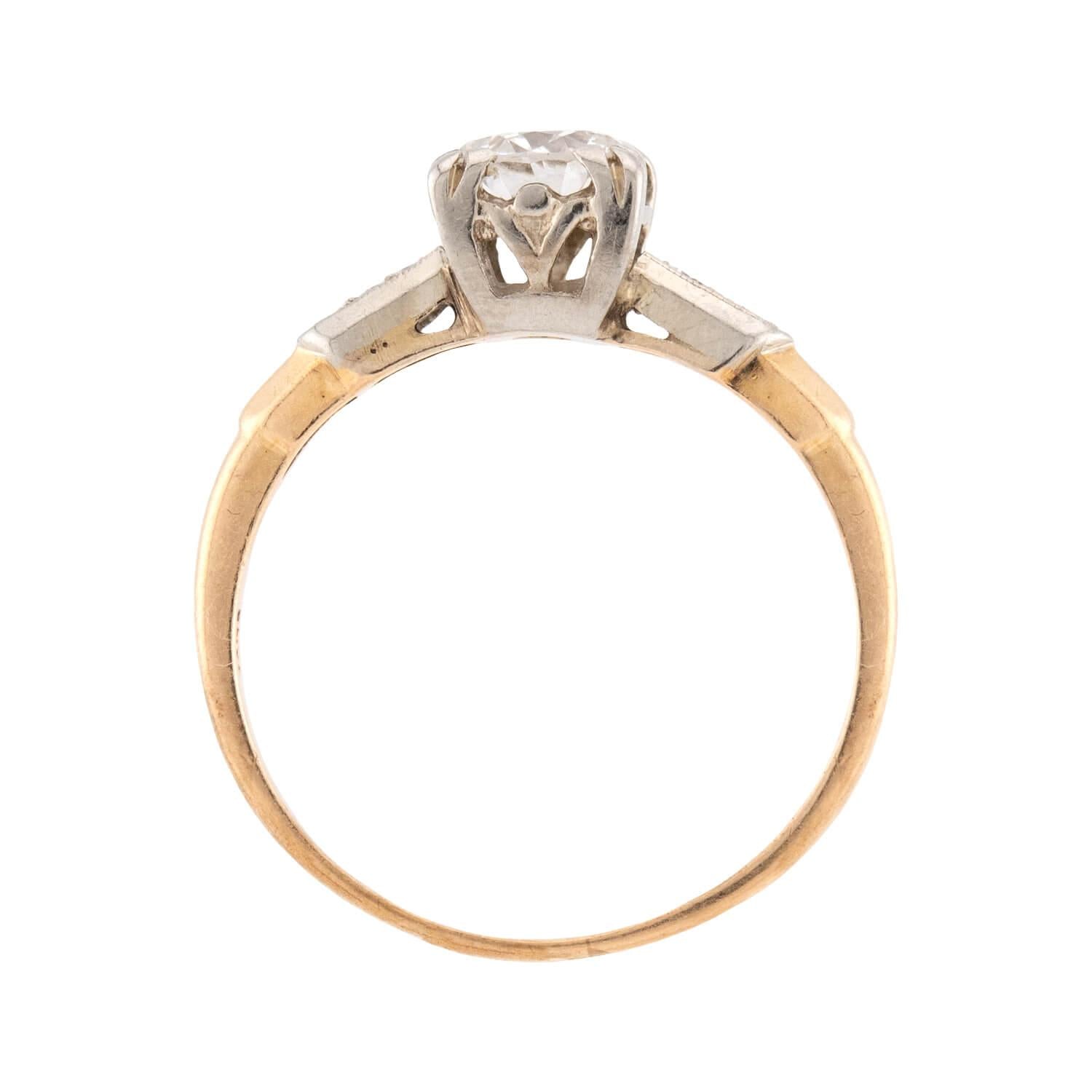 Retro 14k Diamond Engagement Ring .75ct