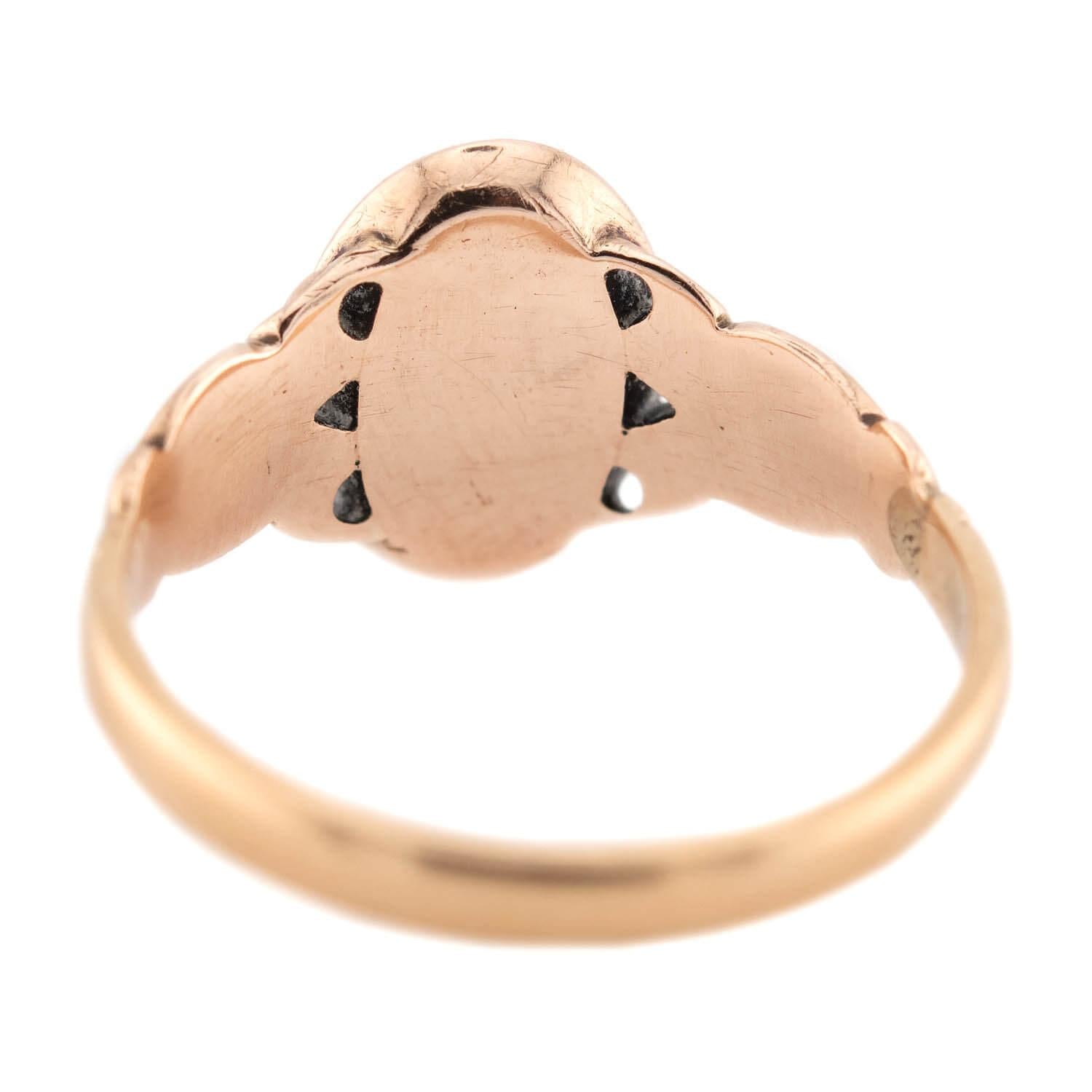 Victorian 14k Moss Agate Ring