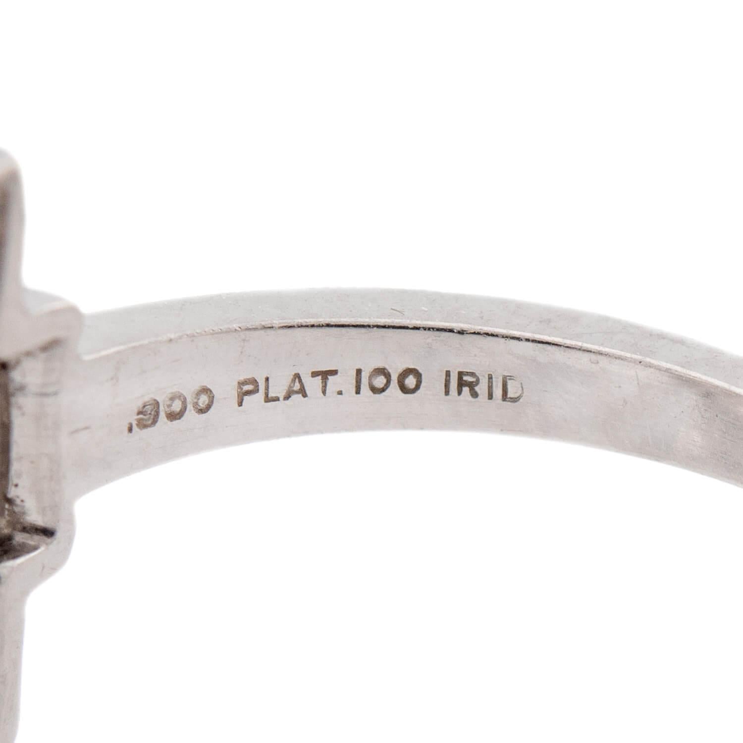 Art Deco Platinum Diamond Navette Ring