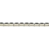 Art Deco Platinum French Cut Onyx Line Bracelet