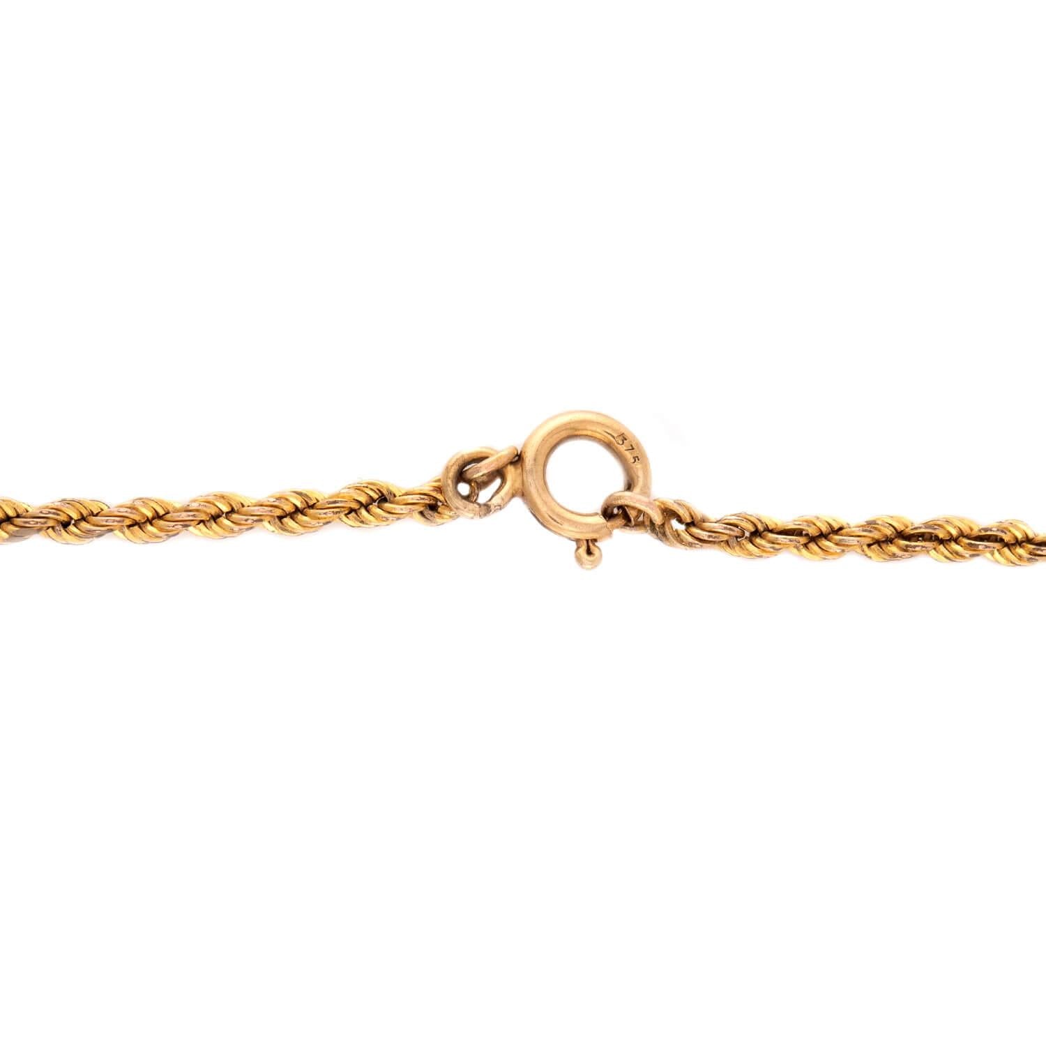 Victorian 9k Opal & Pearl Slide Chain Necklace