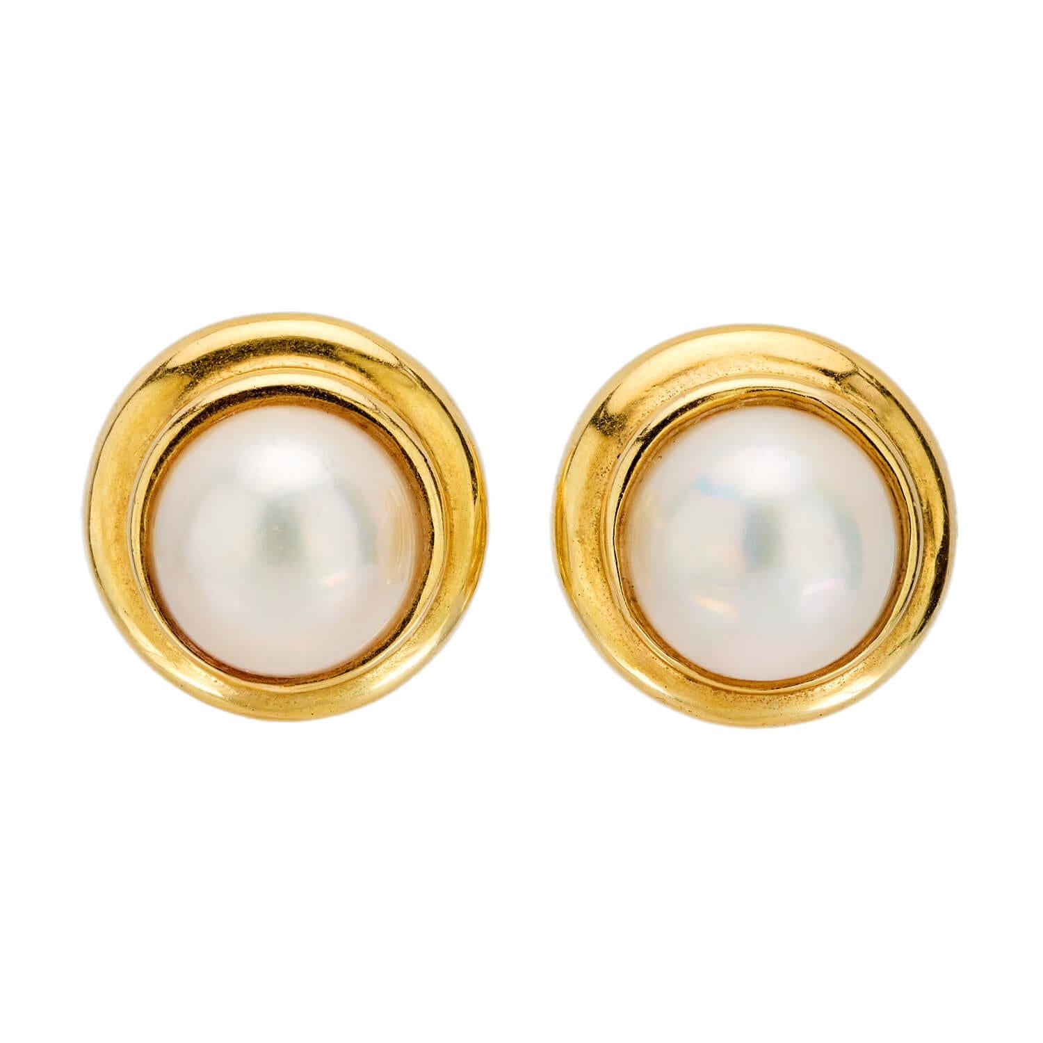 TIFFANY & CO. Vintage 18k Pearl Earrings