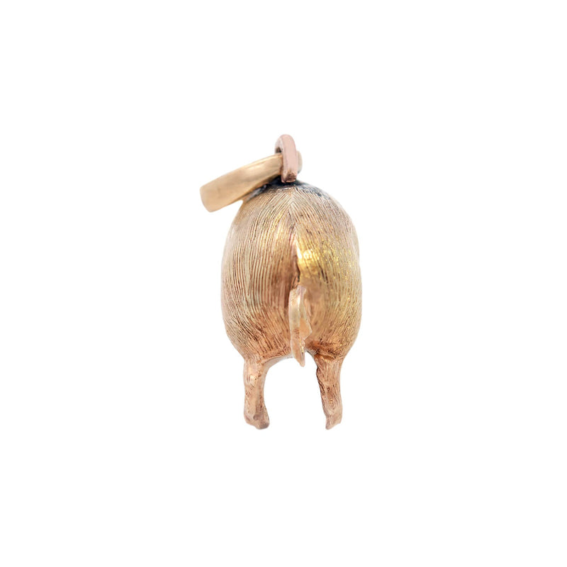 Victorian 15k Gold Pig Charm/Fob