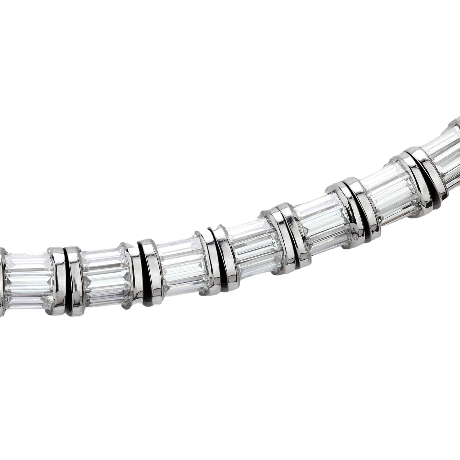 Estate Italian 18k Diamond Riviera Necklace