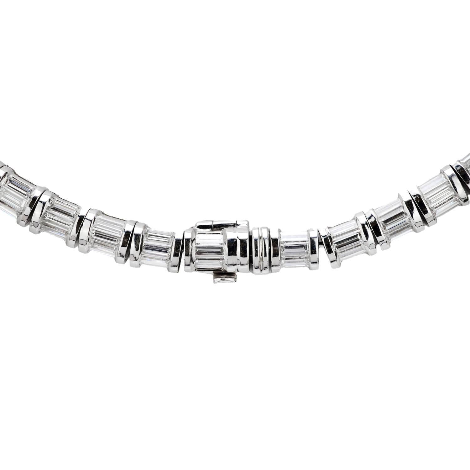 Estate Italian 18k Diamond Riviera Necklace