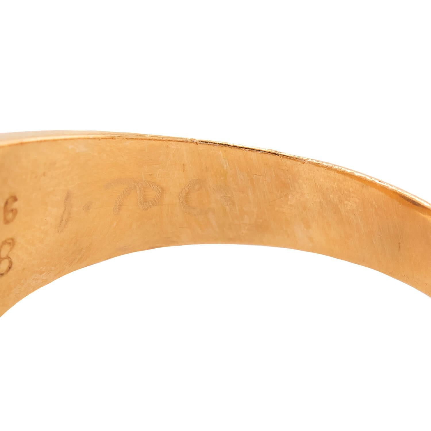 GRT JEWELS Estate Indian 22k Sapphire Ring