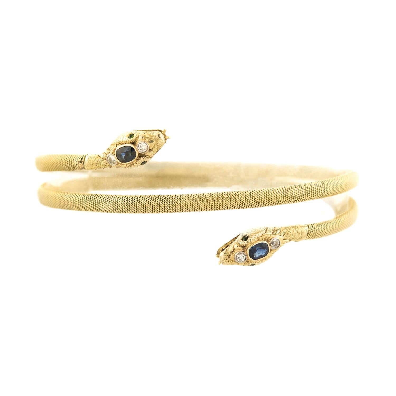 Art deco snake bracelet on sale