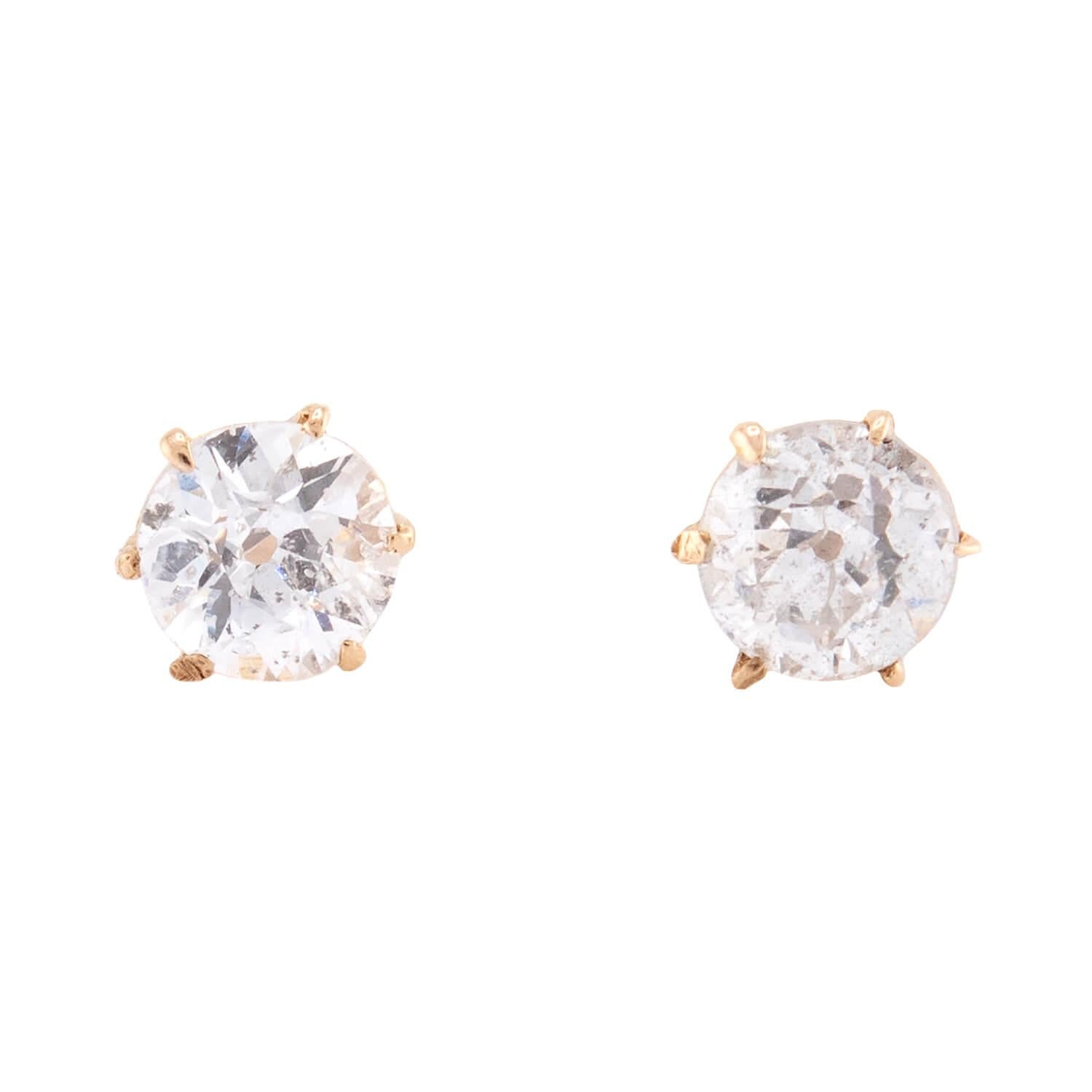 KREMENTZ & CO. Victorian 14k Diamond Stud Earrings
